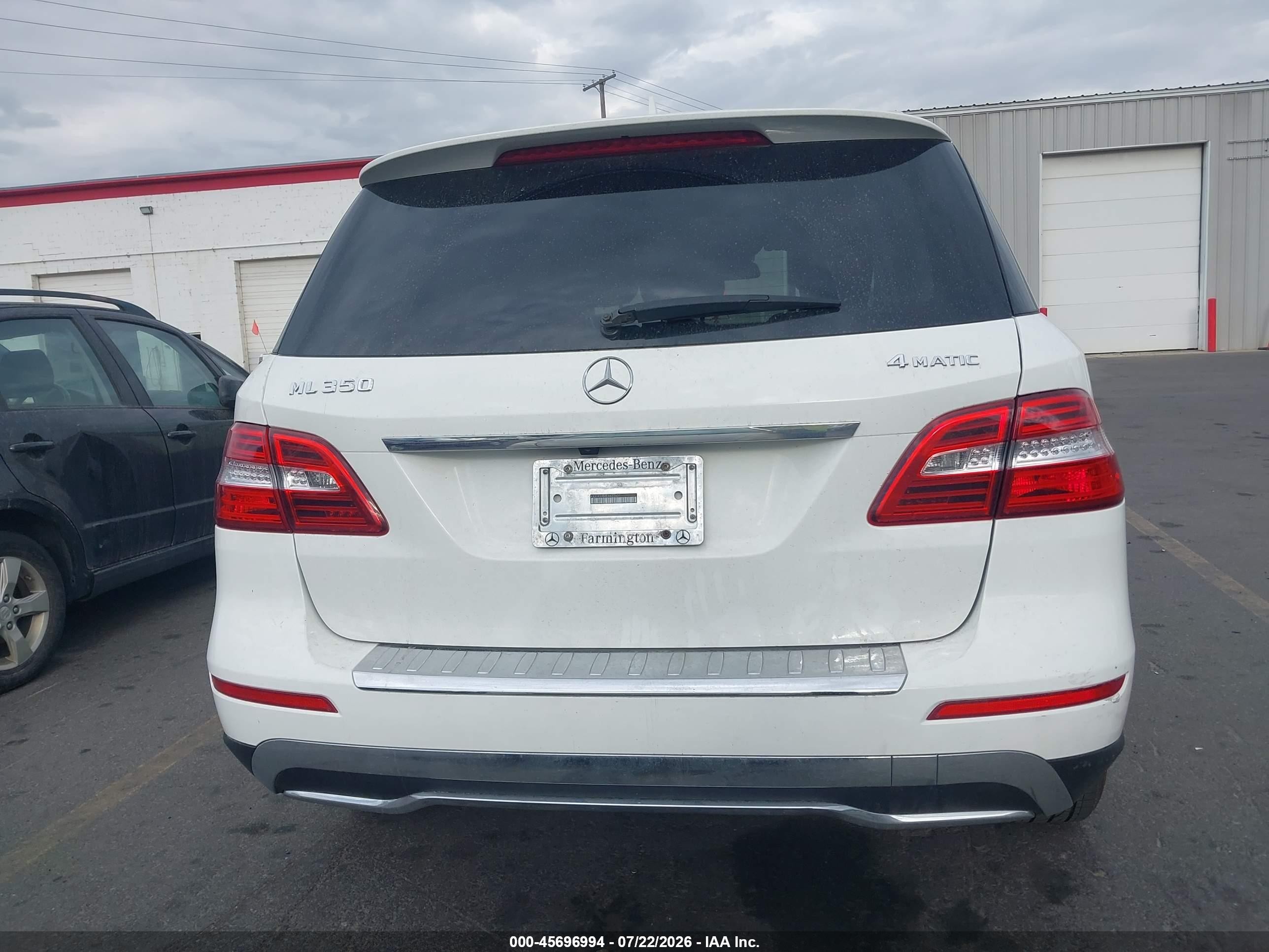 2014 Mercedes-benz Ml 350 4matic White vin: 4JGDA5HB8EA422631
