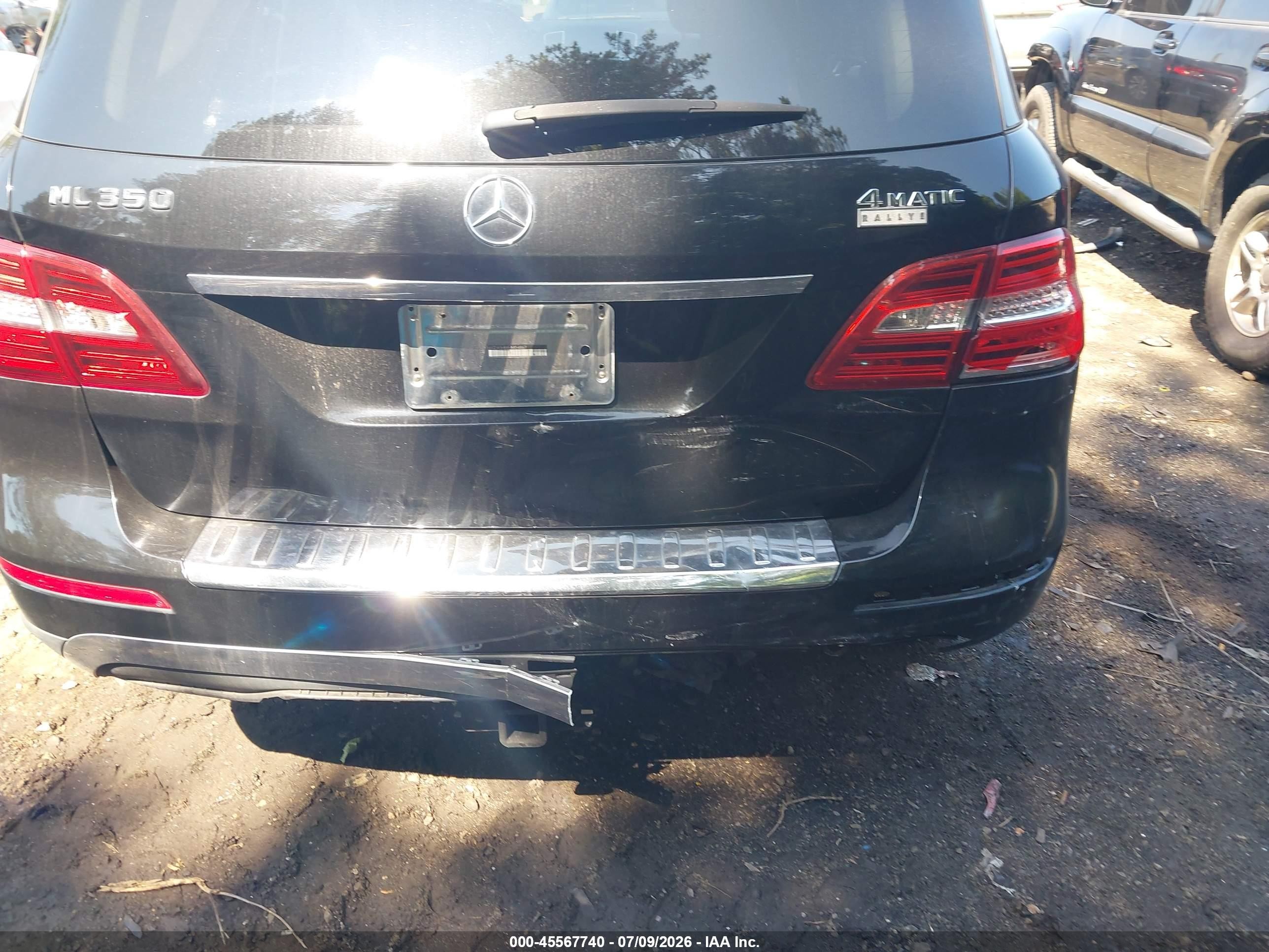 2015 Mercedes-benz Ml 350 4matic Black vin: 4JGDA5HB8FA454867