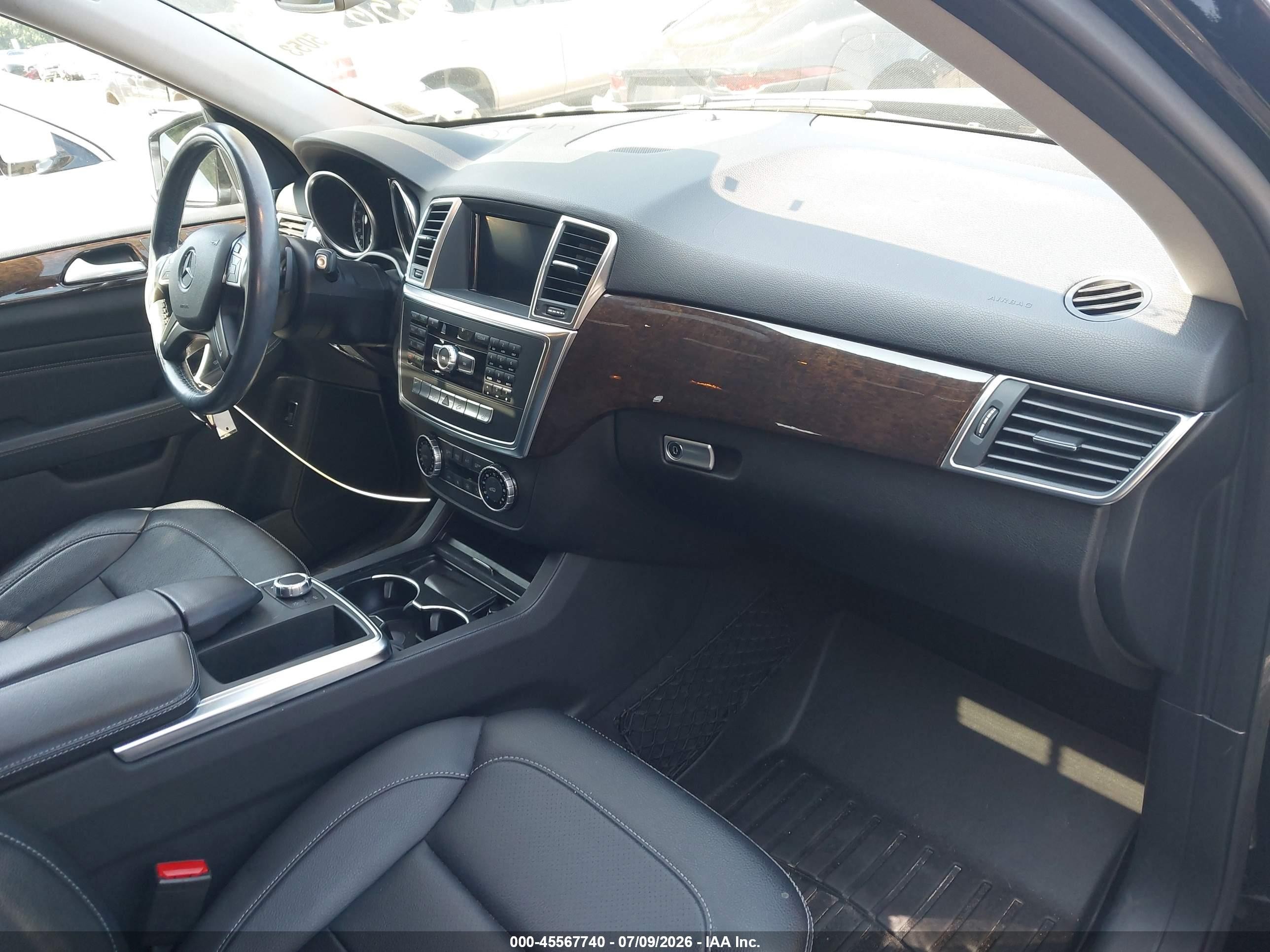 2015 Mercedes-benz Ml 350 4matic Black vin: 4JGDA5HB8FA454867