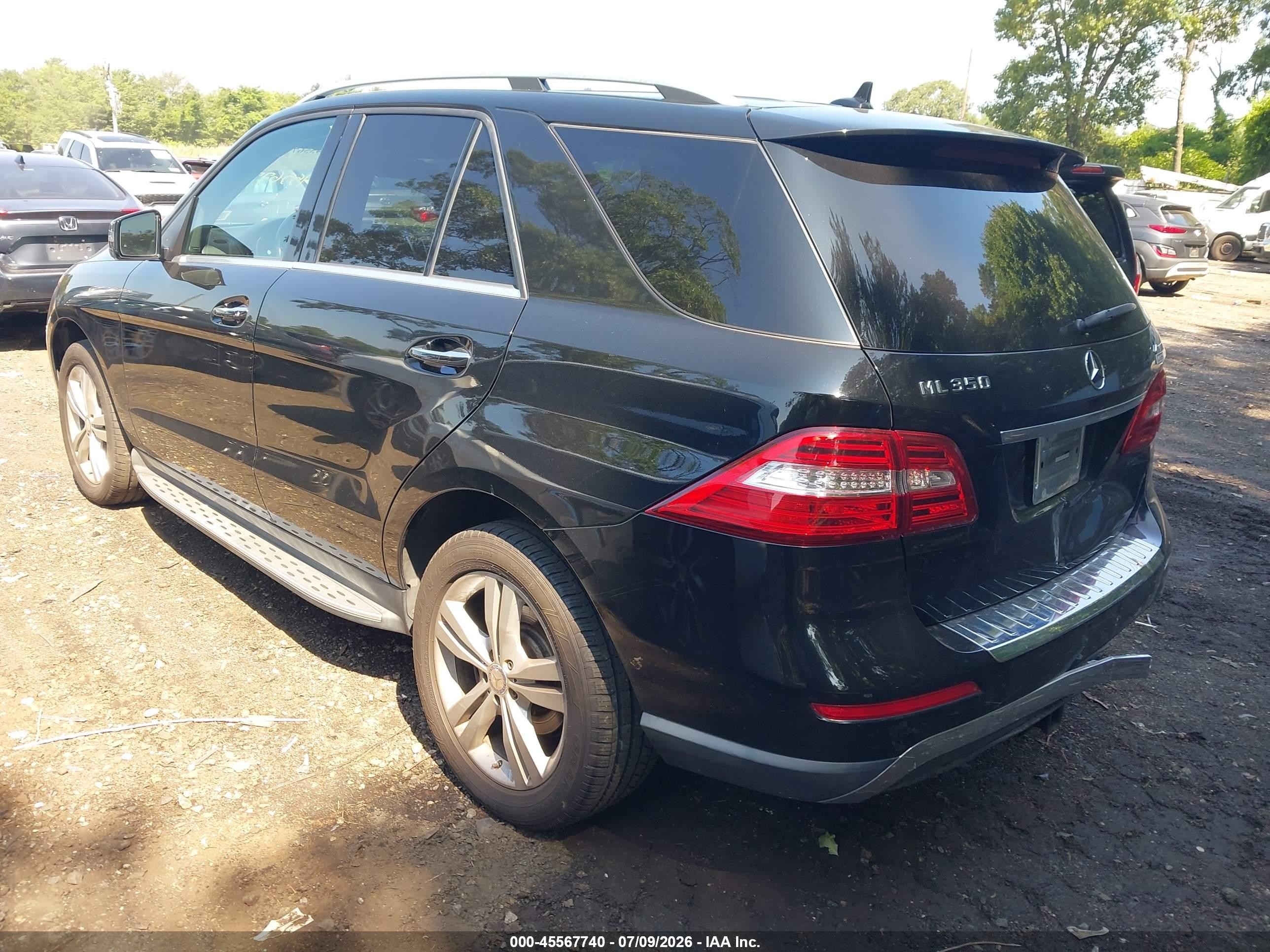2015 Mercedes-benz Ml 350 4matic Black vin: 4JGDA5HB8FA454867