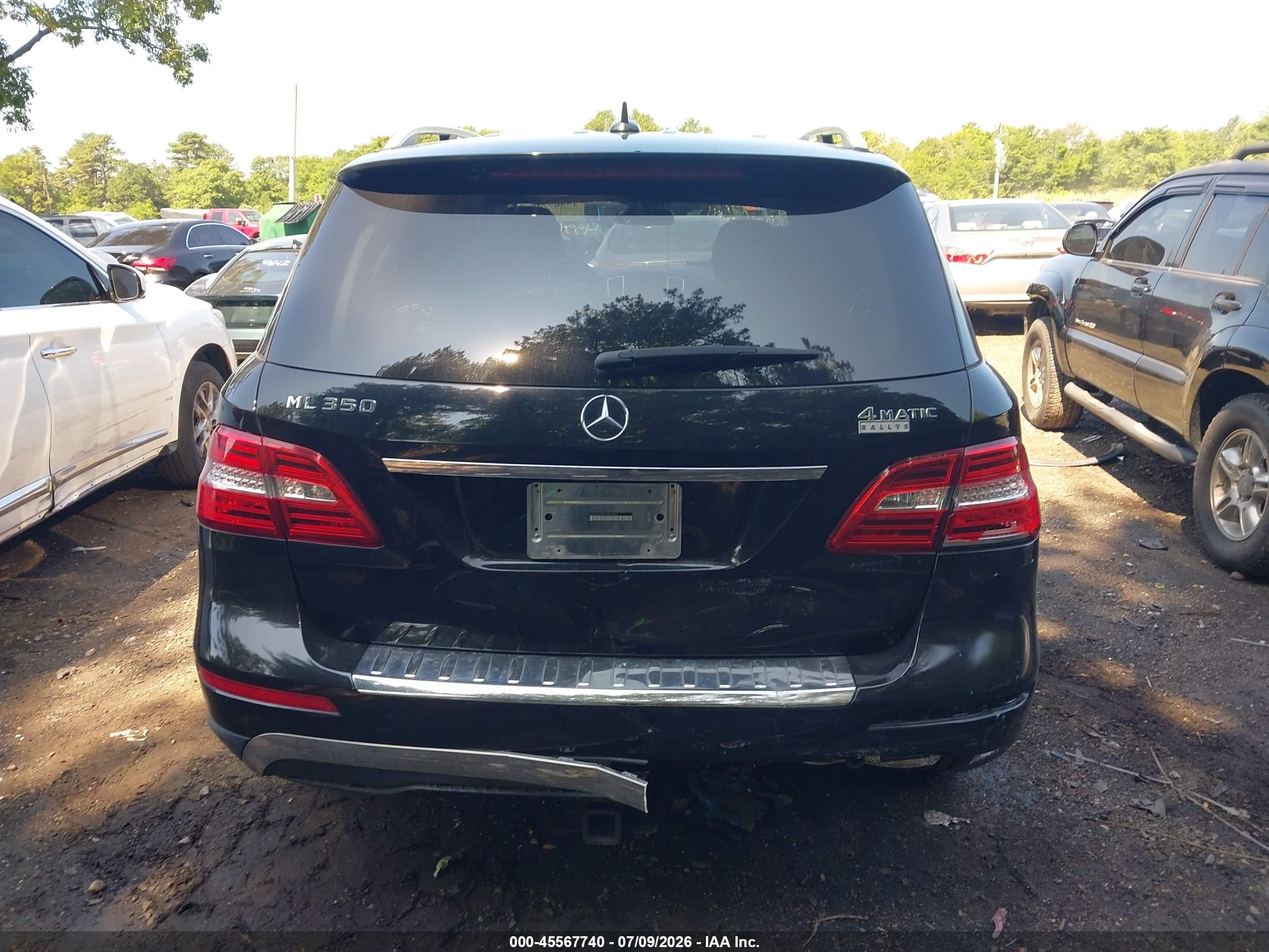 2015 Mercedes-benz Ml 350 4matic Black vin: 4JGDA5HB8FA454867
