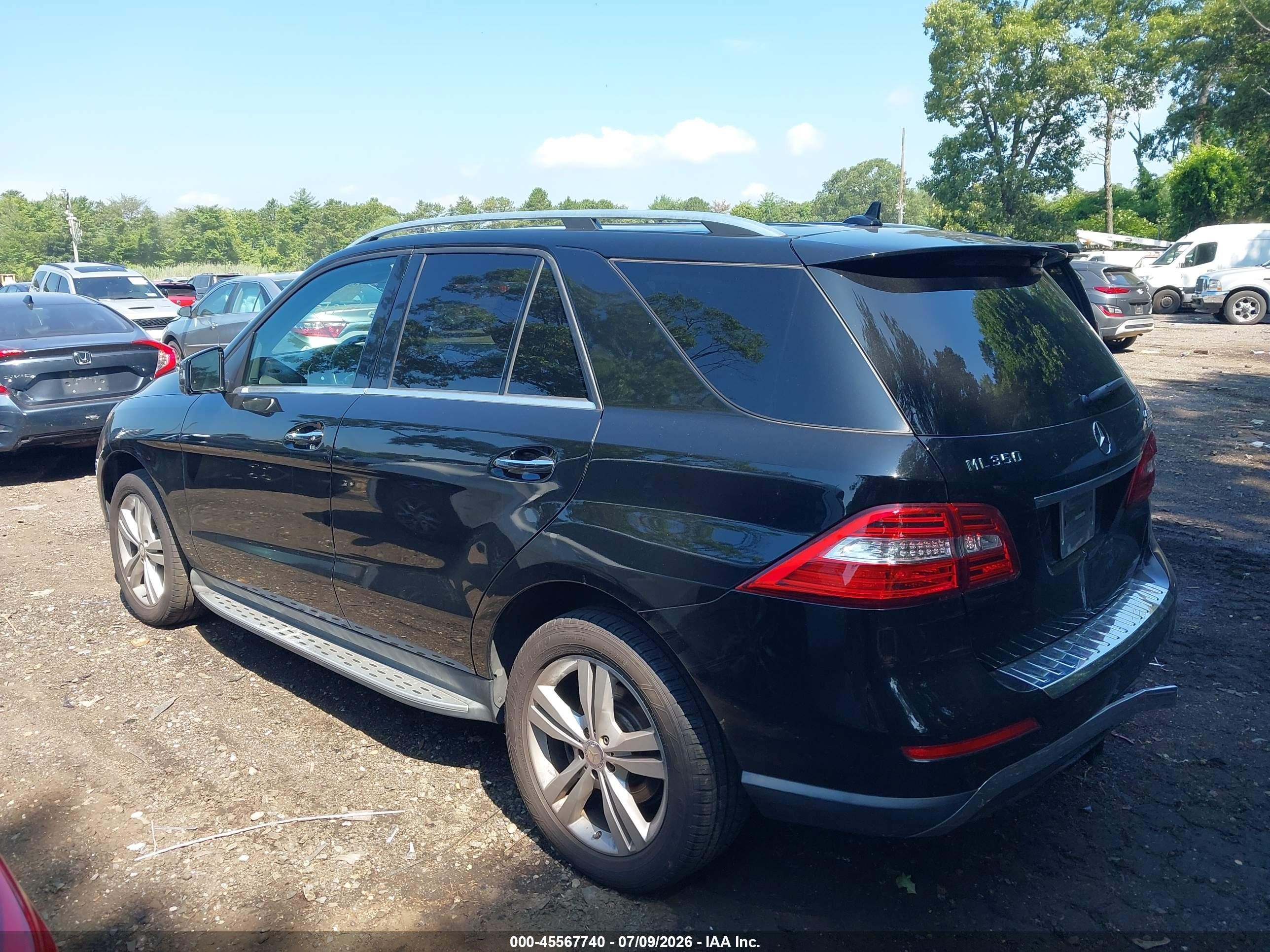 2015 Mercedes-benz Ml 350 4matic Black vin: 4JGDA5HB8FA454867