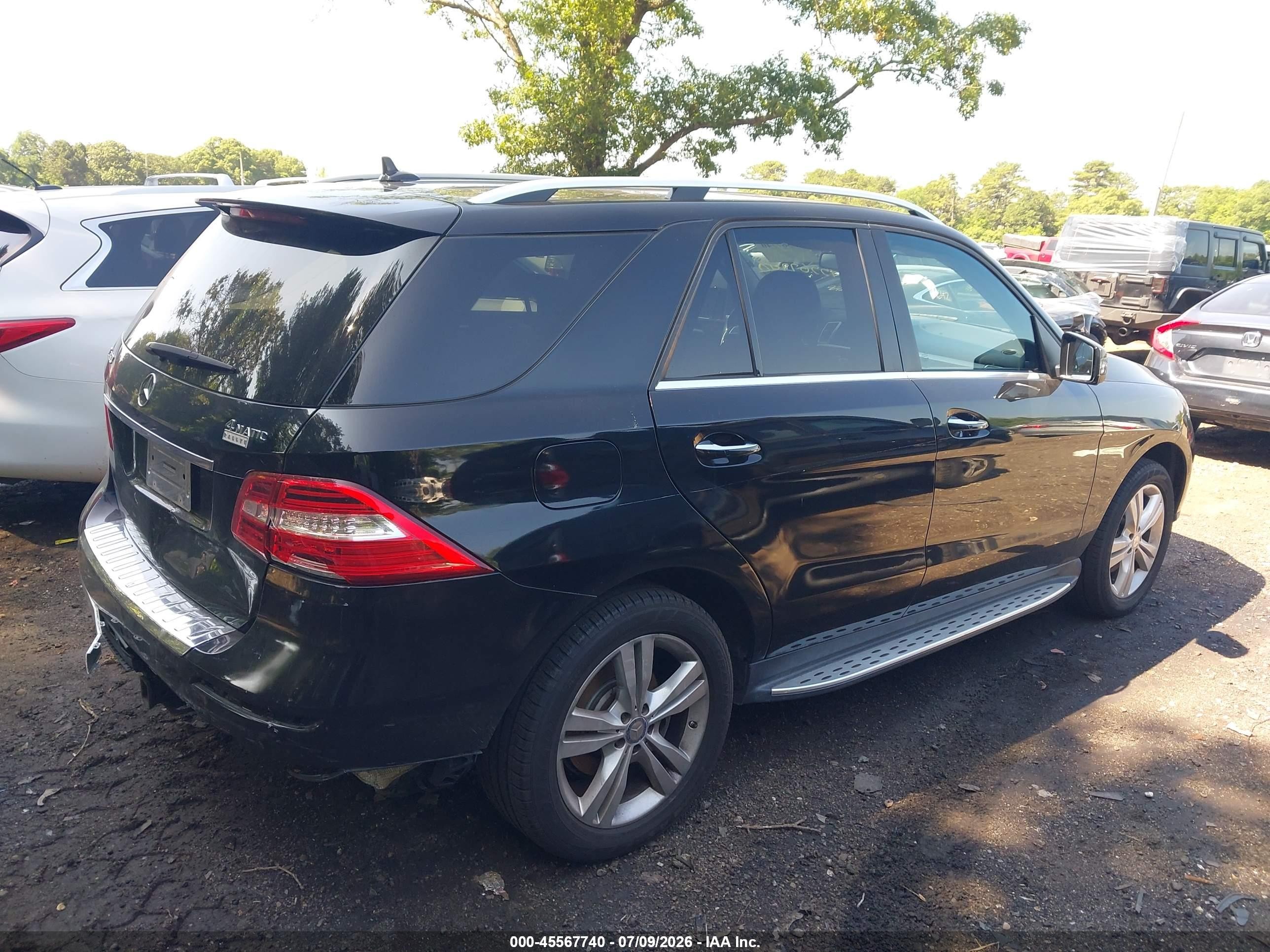 2015 Mercedes-benz Ml 350 4matic Black vin: 4JGDA5HB8FA454867