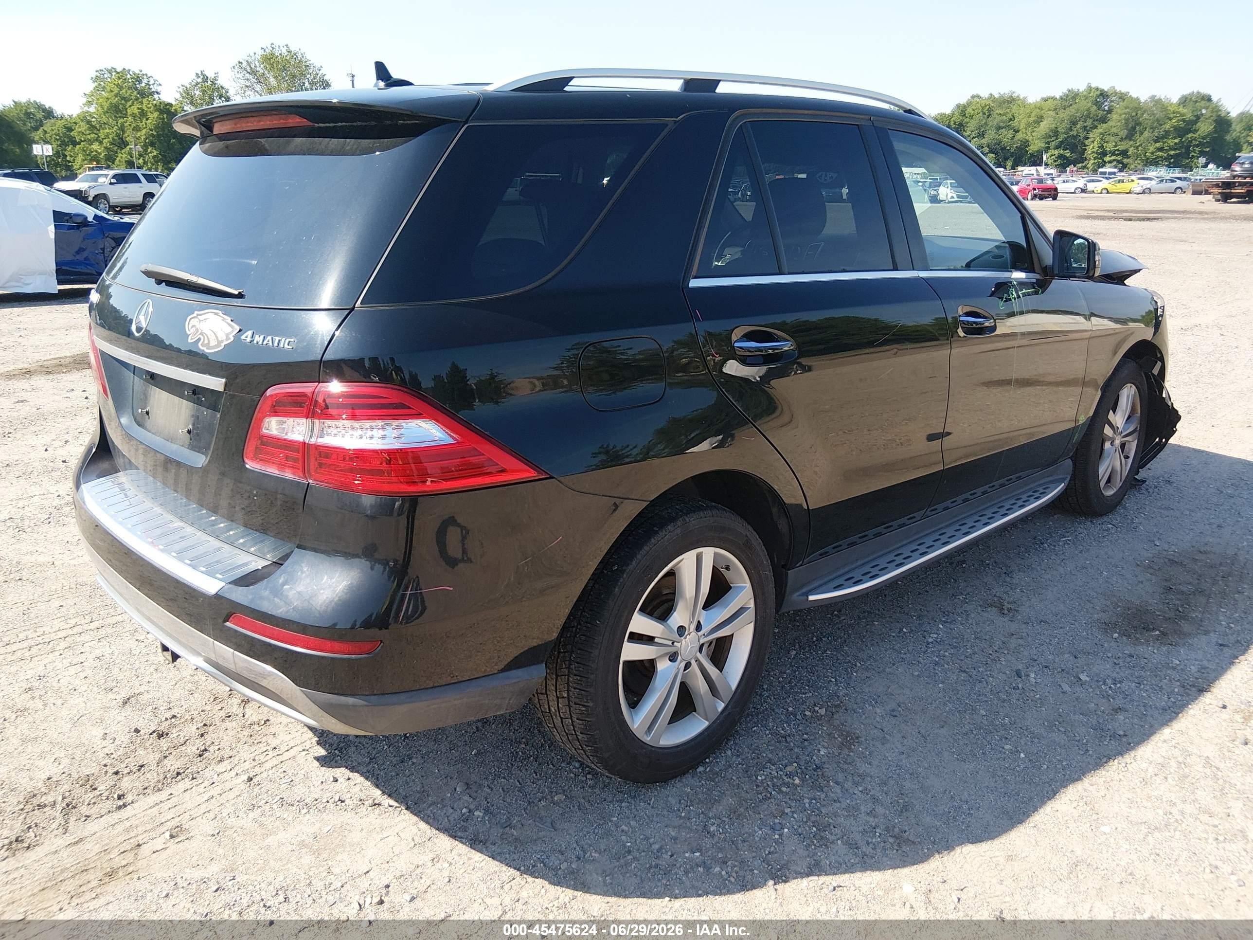 2015 Mercedes-benz Ml 350 4matic Black vin: 4JGDA5HB8FA518583