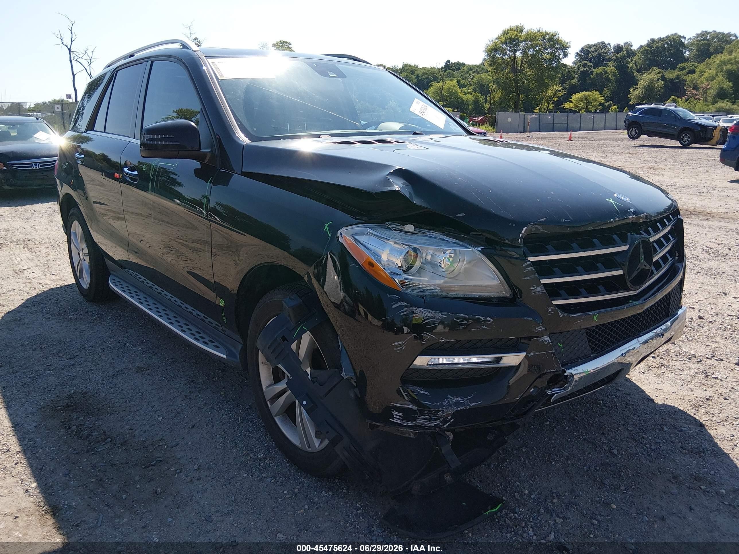 2015 Mercedes-benz Ml 350 4matic Black vin: 4JGDA5HB8FA518583