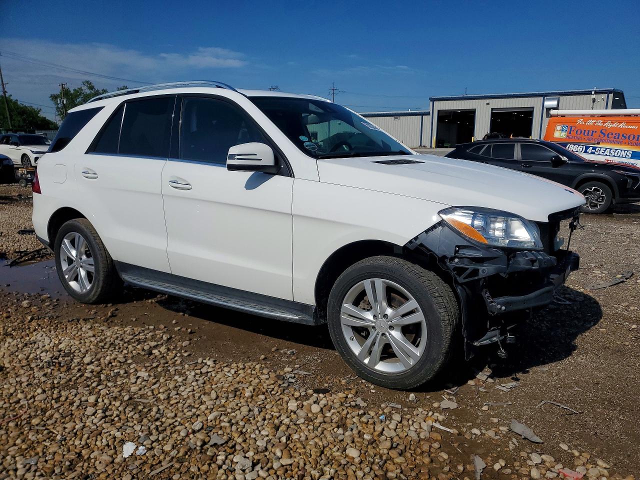2015 Mercedes-benz Ml 350 4matic White vin: 4JGDA5HB8FA584356
