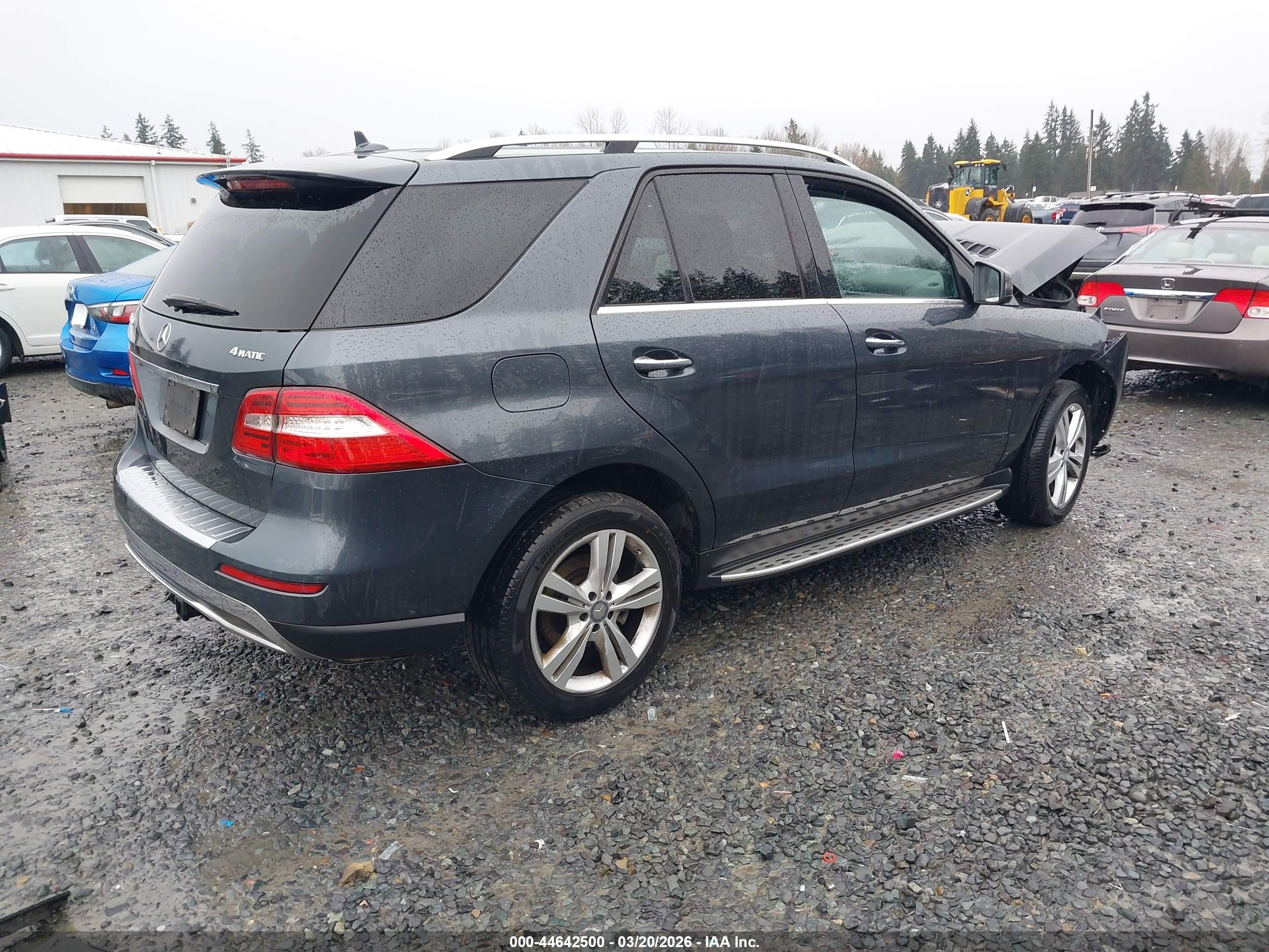 2015 Mercedes-benz Ml 350 4matic Blue vin: 4JGDA5HB8FA590738