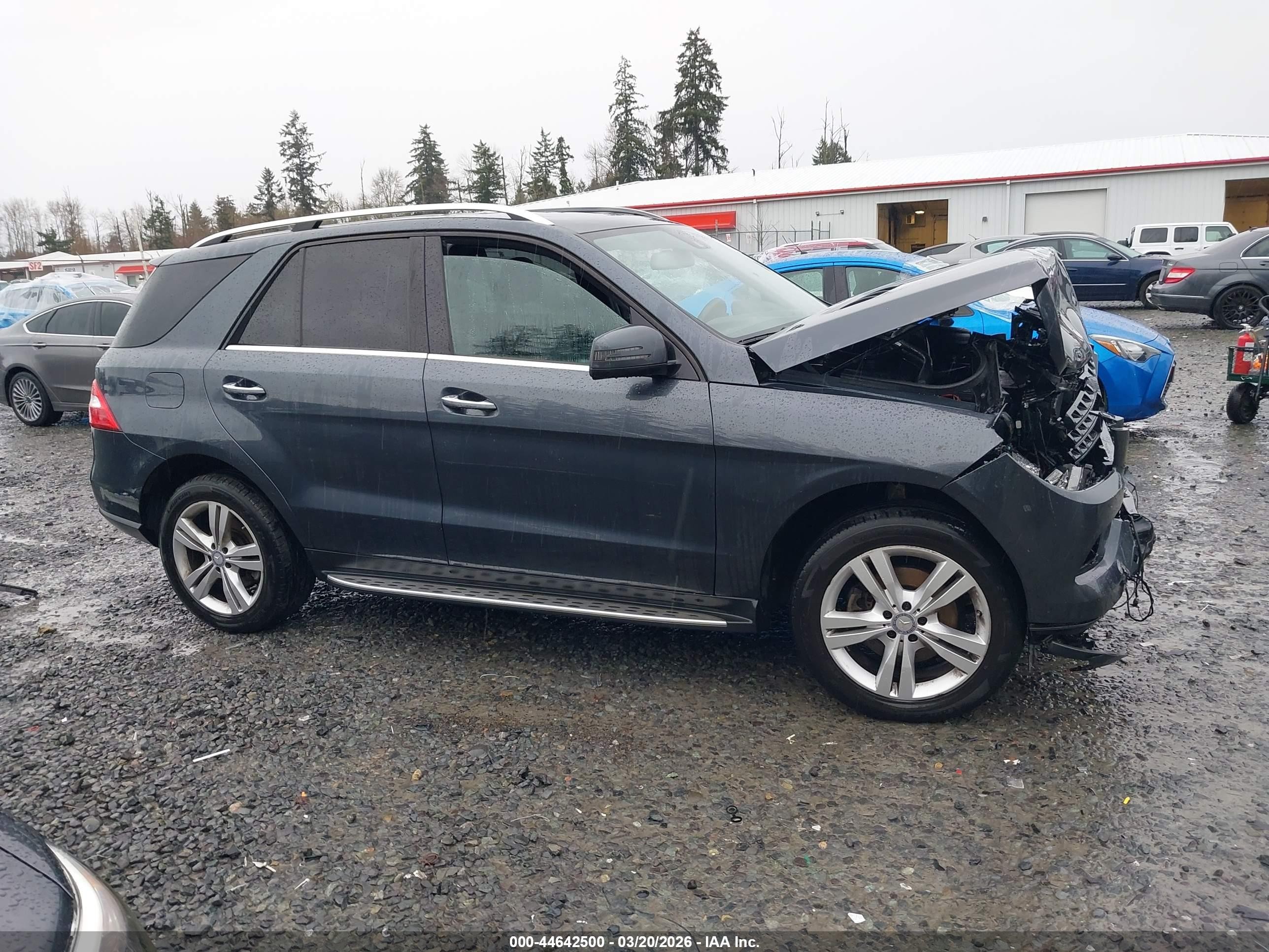 2015 Mercedes-benz Ml 350 4matic Blue vin: 4JGDA5HB8FA590738