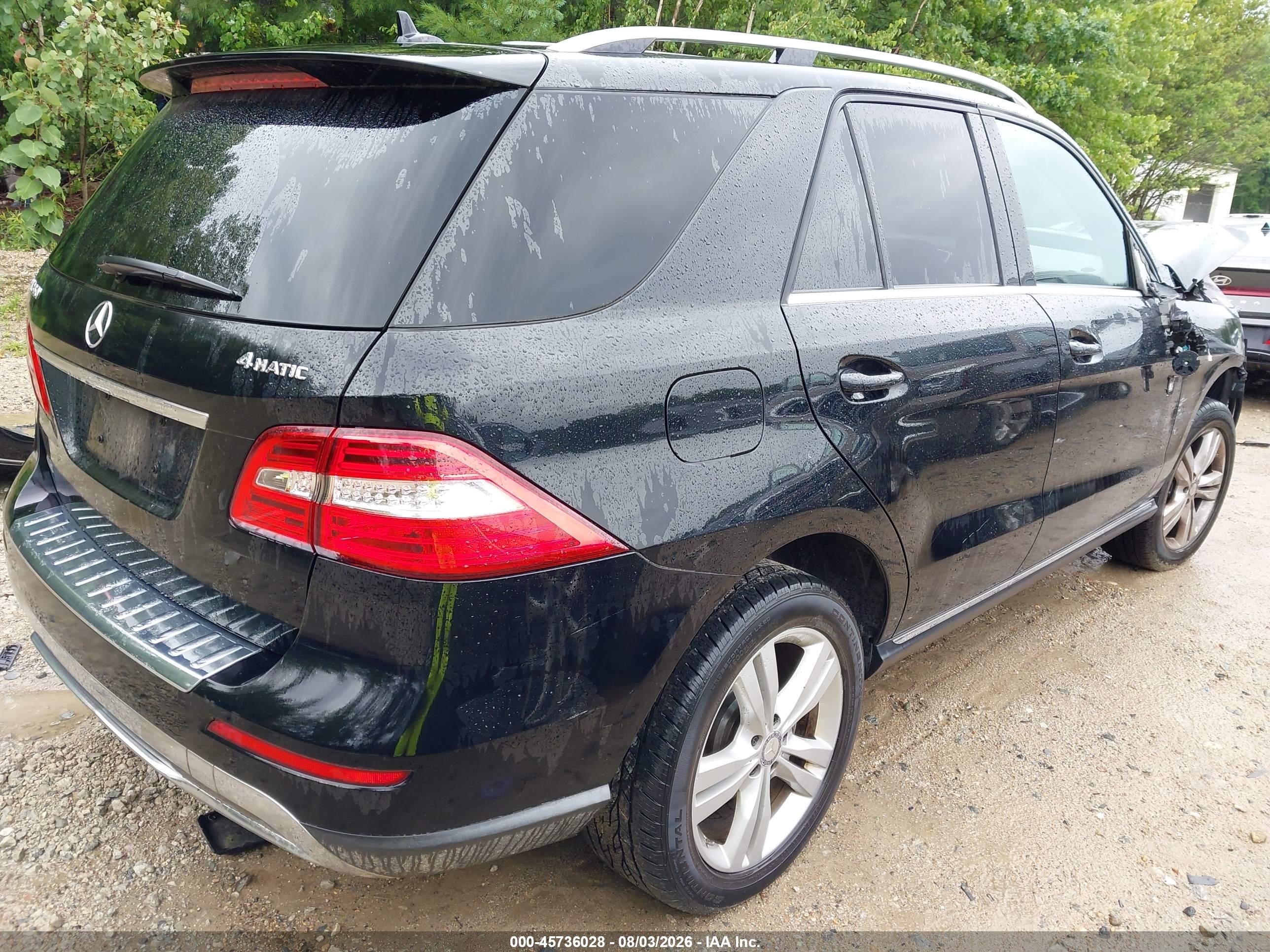 2015 Mercedes-benz Ml 350 4matic Black vin: 4JGDA5HB8FA606274