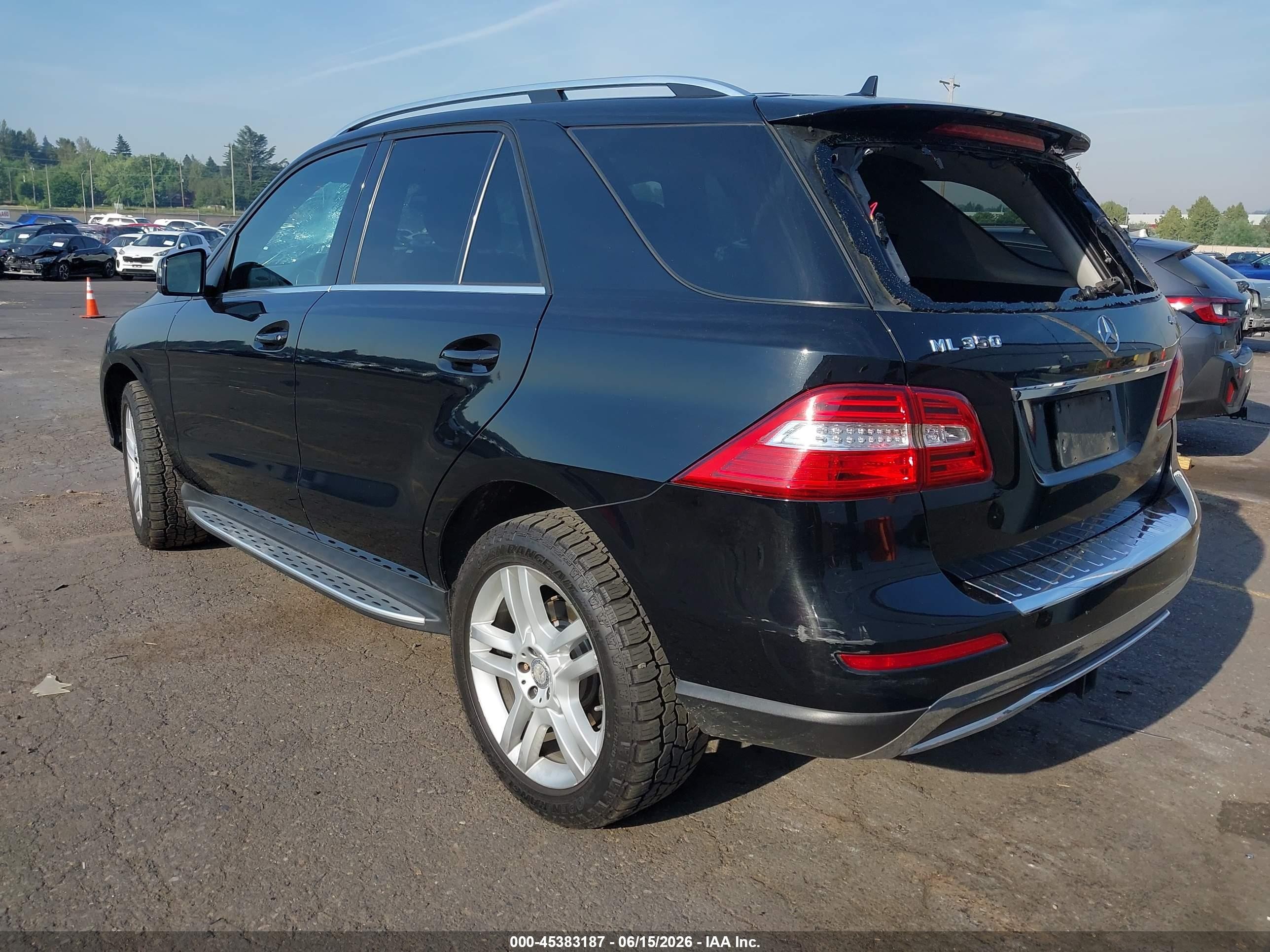 2015 Mercedes-benz Ml 350 4matic Black vin: 4JGDA5HB8FA616416