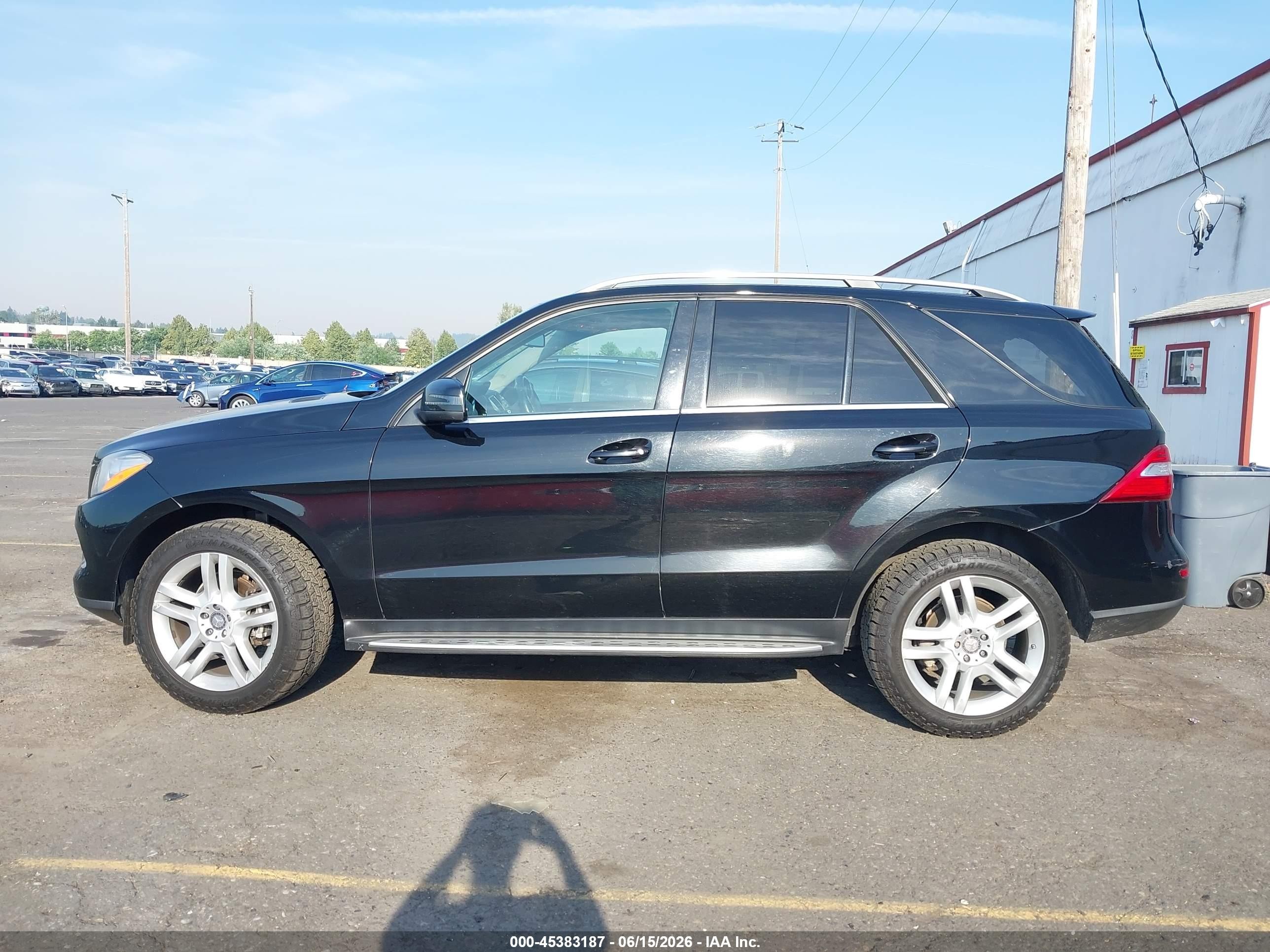 2015 Mercedes-benz Ml 350 4matic Black vin: 4JGDA5HB8FA616416