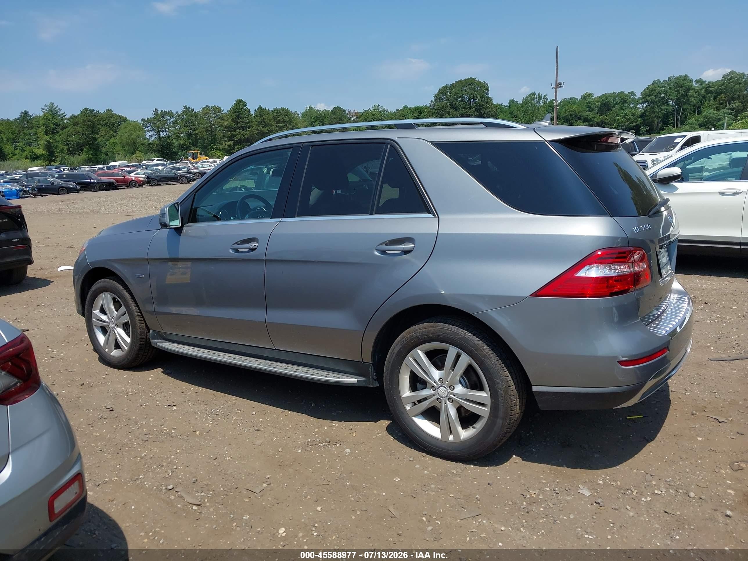 2012 Mercedes-benz Ml 350 4matic Gray vin: 4JGDA5HB9CA001790