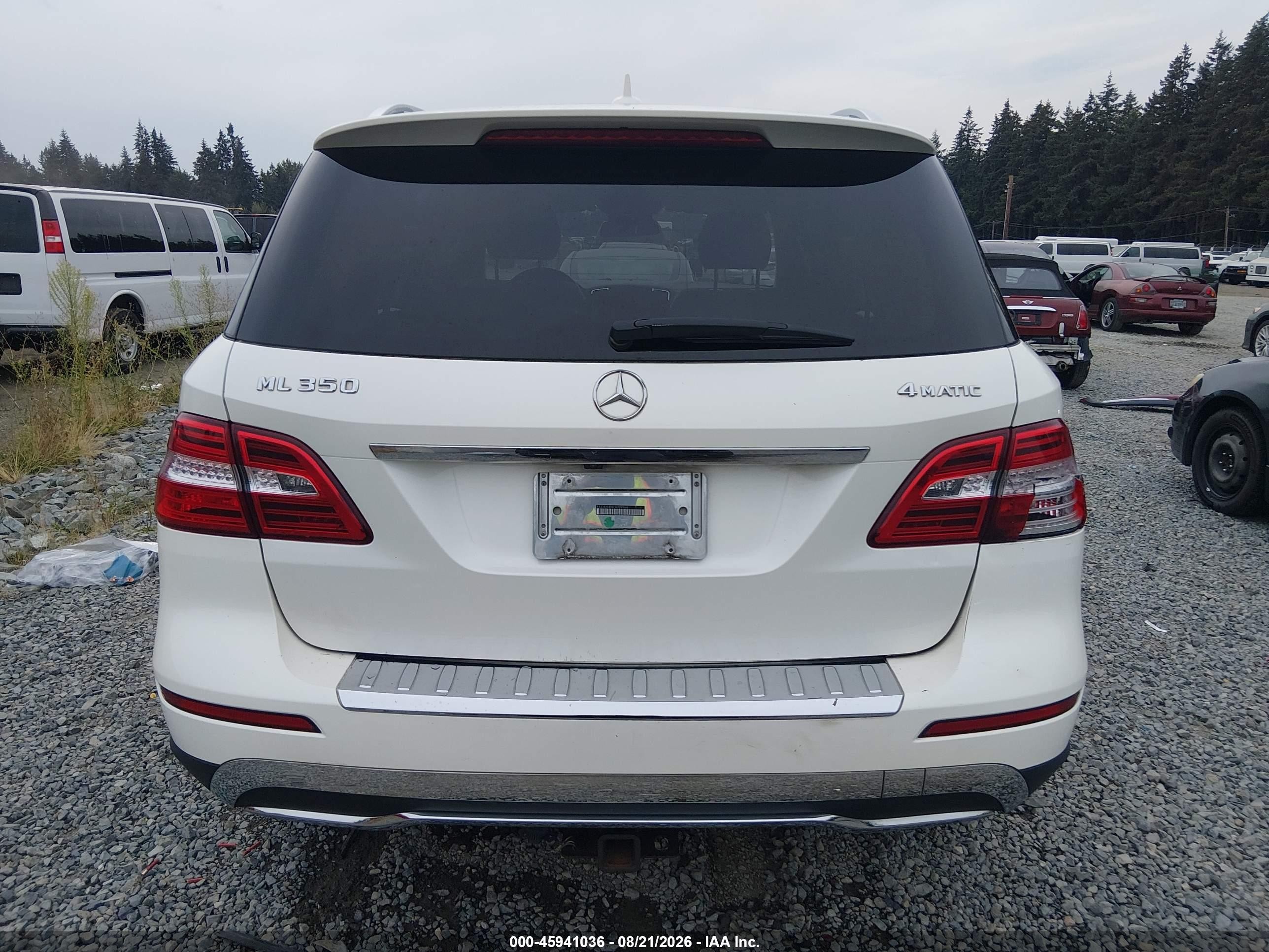 2012 Mercedes-benz Ml 350 4matic White vin: 4JGDA5HB9CA009968