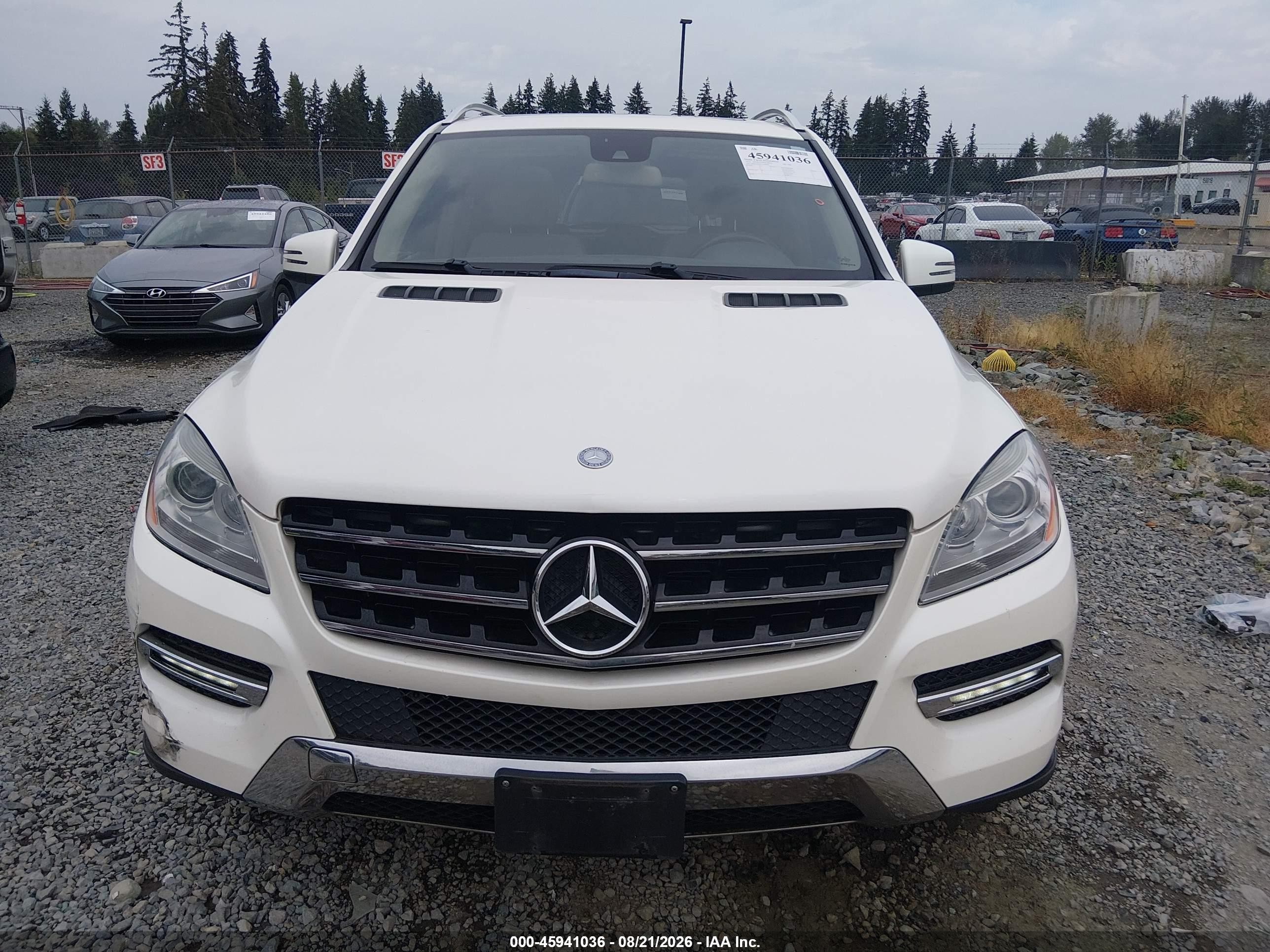 2012 Mercedes-benz Ml 350 4matic White vin: 4JGDA5HB9CA009968