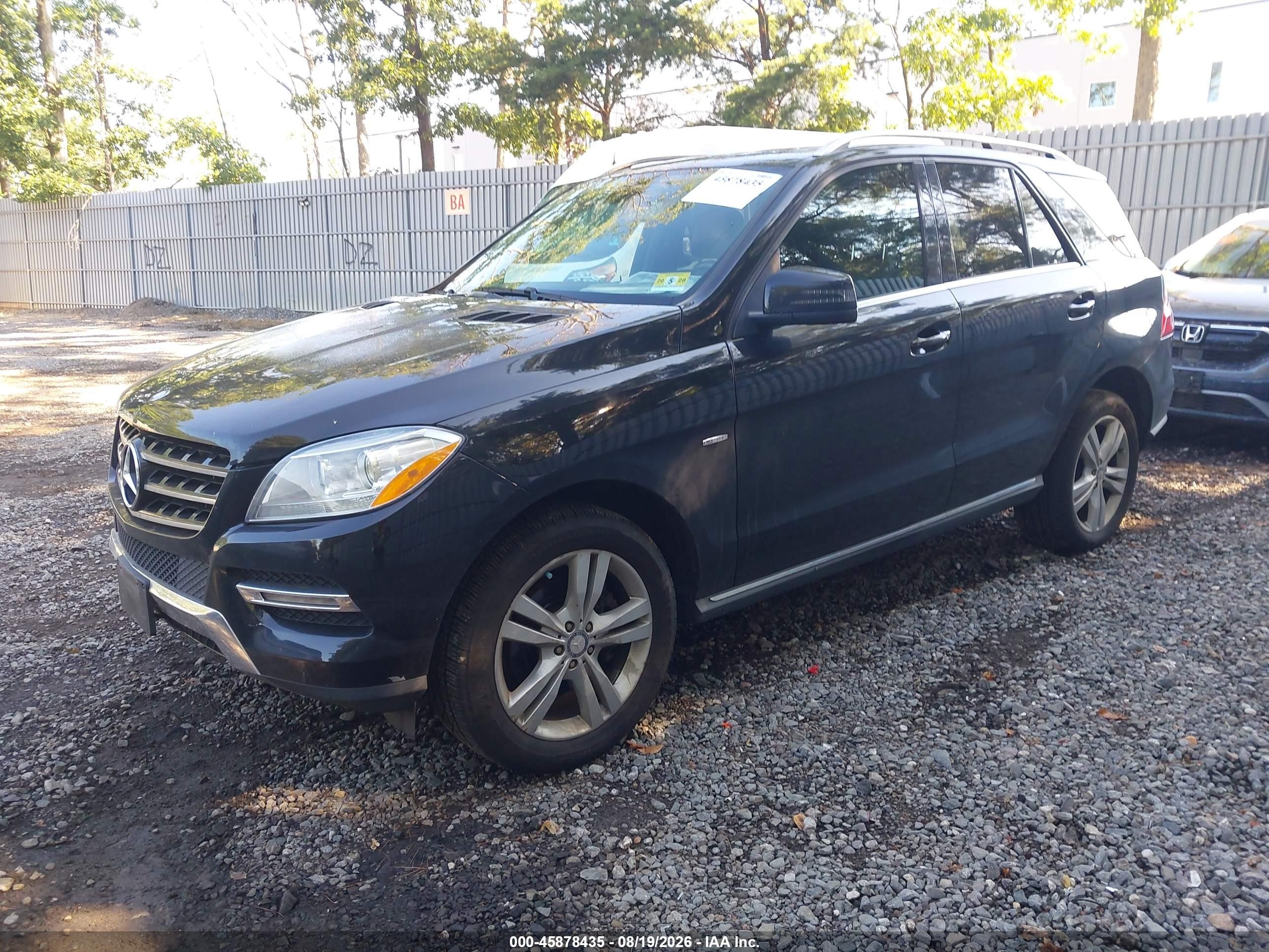 2012 Mercedes-benz Ml 350 4matic Black vin: 4JGDA5HB9CA010053