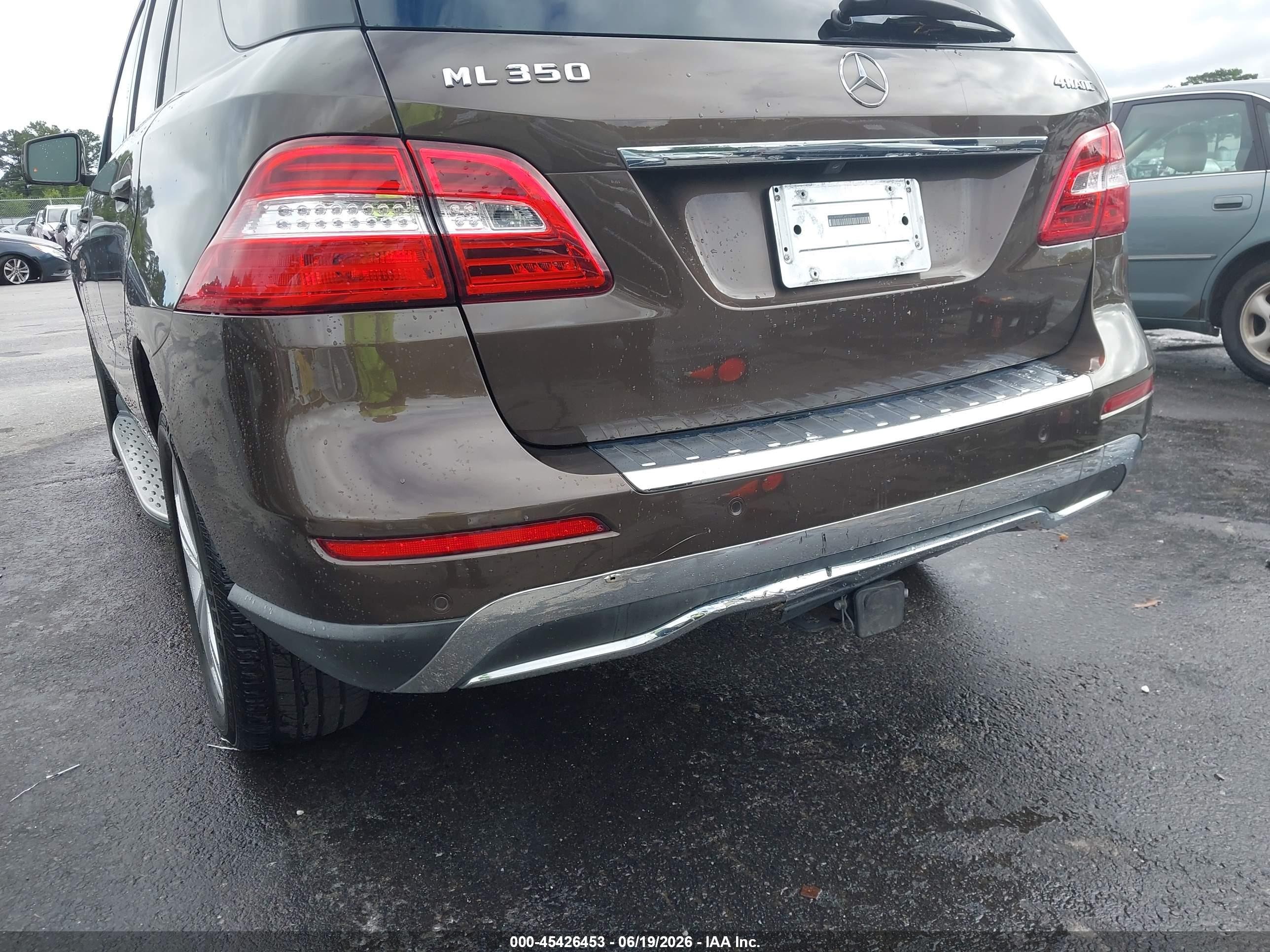 2012 Mercedes-benz Ml 350 4matic Коричневый vin: 4JGDA5HB9CA023319