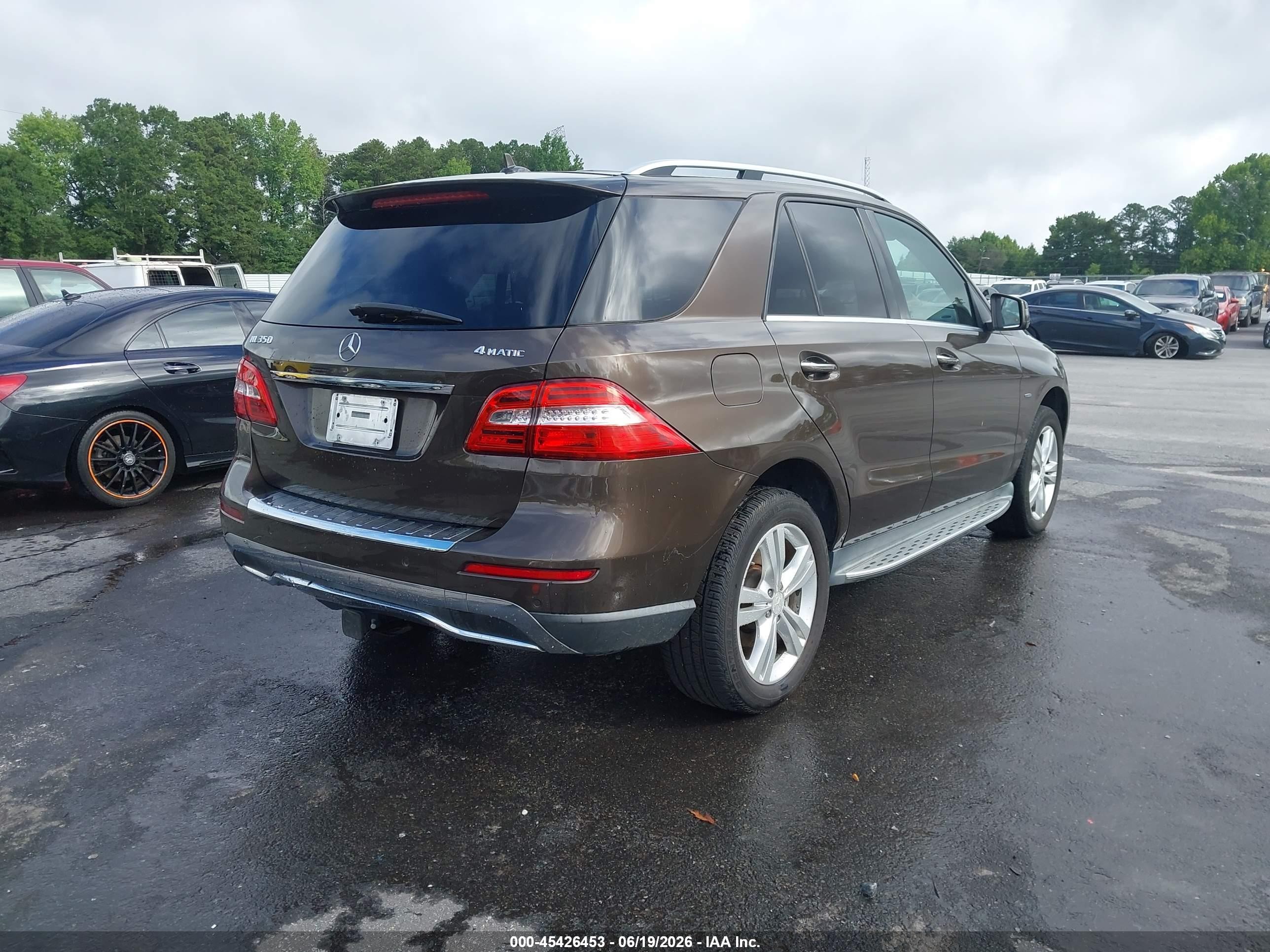 2012 Mercedes-benz Ml 350 4matic Коричневый vin: 4JGDA5HB9CA023319