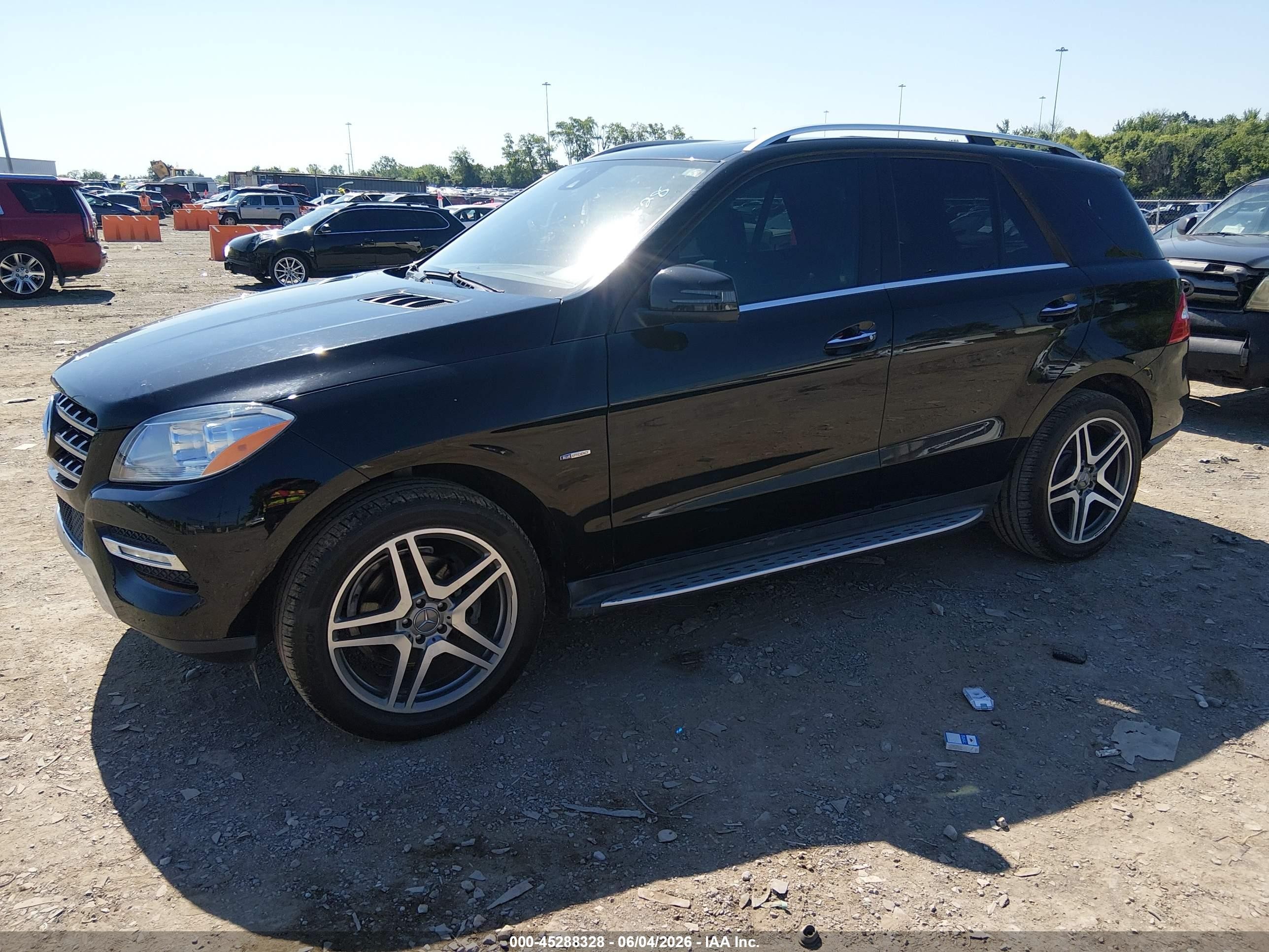 2012 Mercedes-benz Ml 350 4matic Black vin: 4JGDA5HB9CA024258