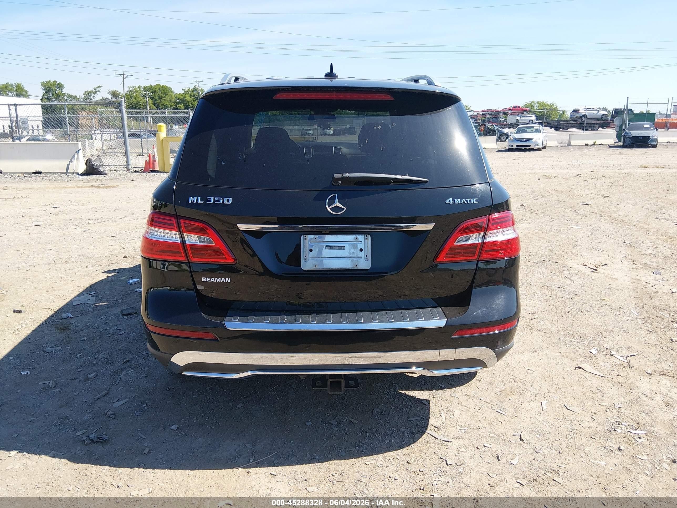 2012 Mercedes-benz Ml 350 4matic Black vin: 4JGDA5HB9CA024258