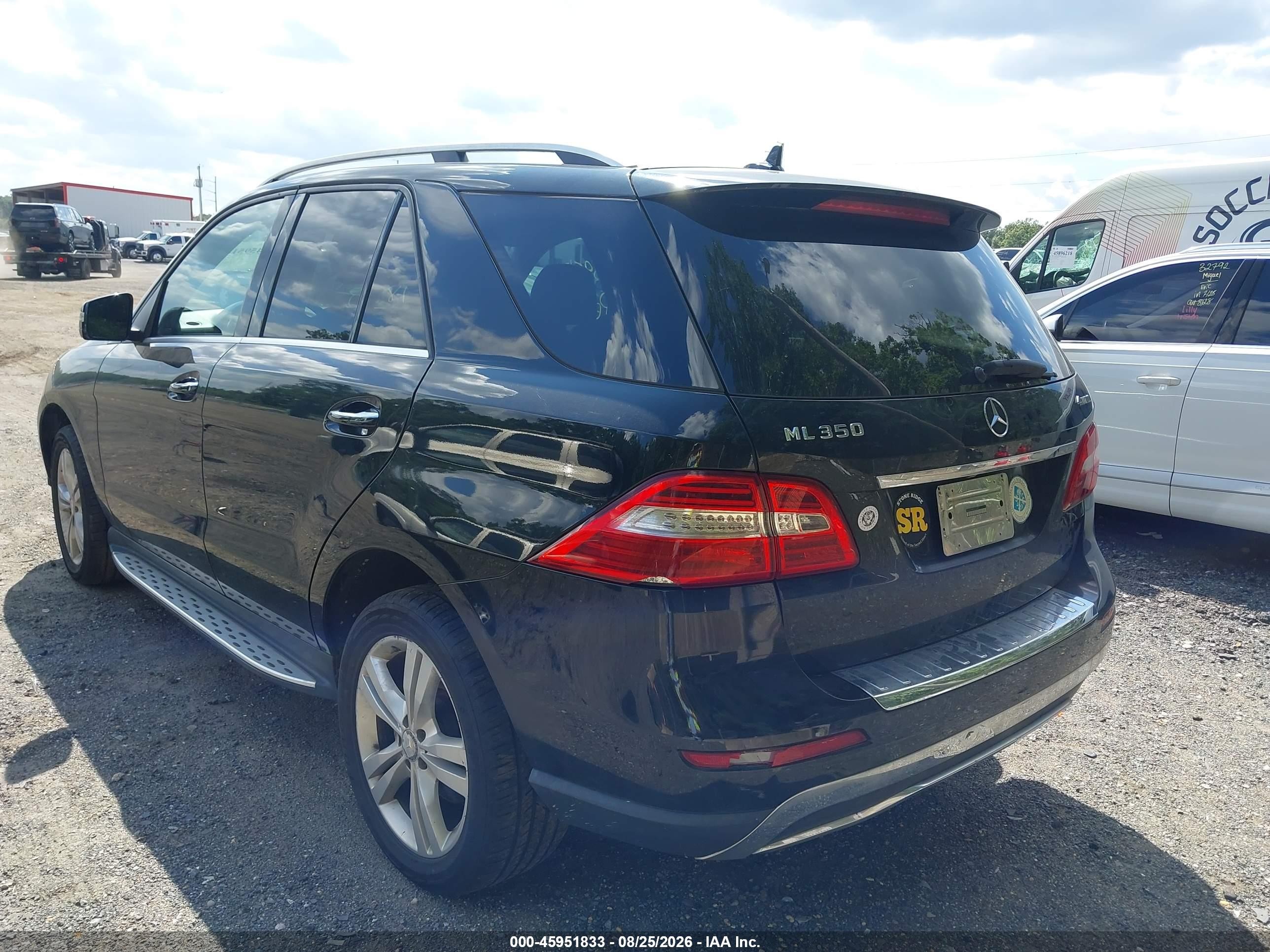 2013 Mercedes-benz Ml 350 4matic Black vin: 4JGDA5HB9DA123812