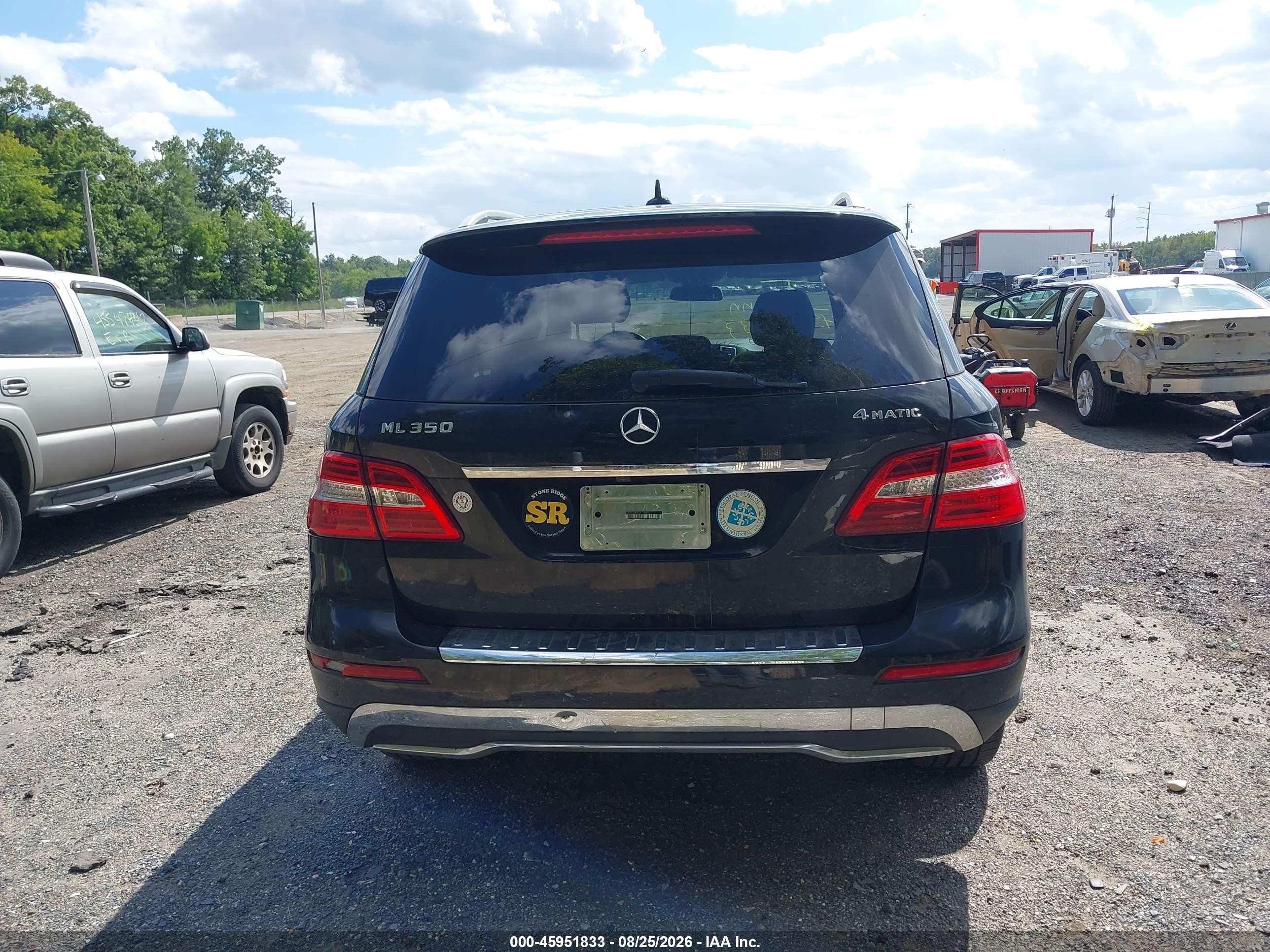 2013 Mercedes-benz Ml 350 4matic Black vin: 4JGDA5HB9DA123812
