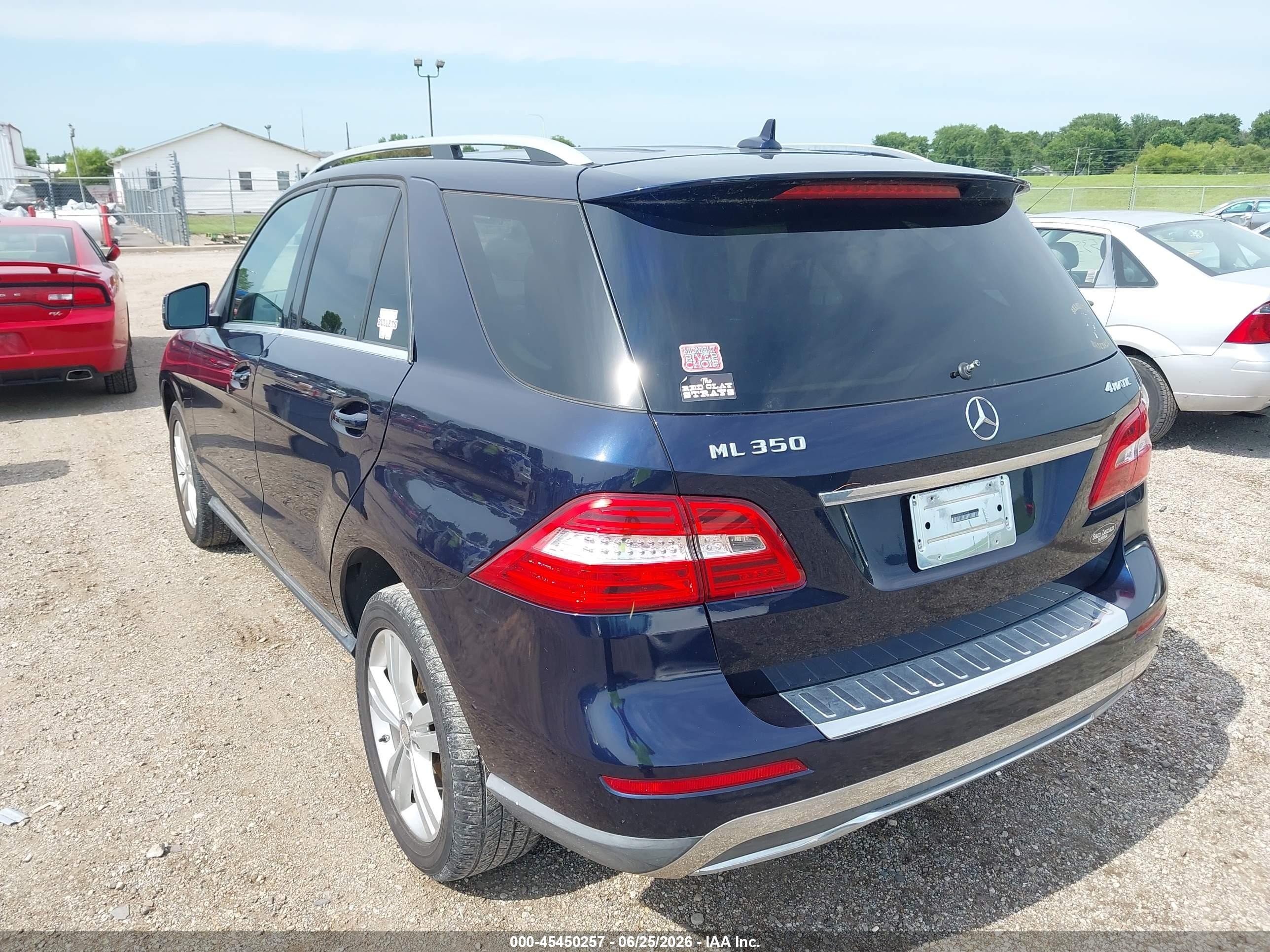 2013 Mercedes-benz Ml 350 4matic Dark Blue vin: 4JGDA5HB9DA169978