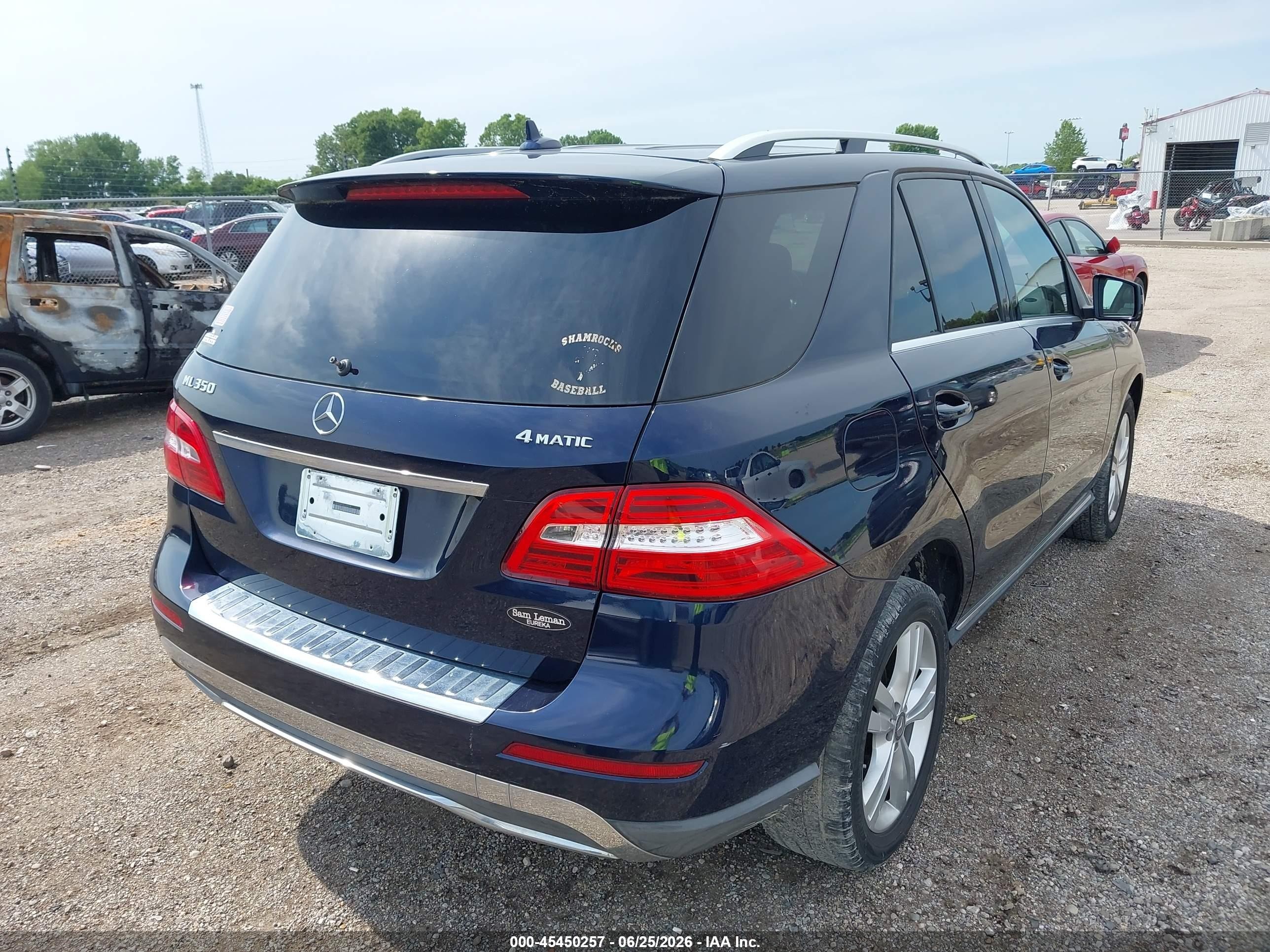 2013 Mercedes-benz Ml 350 4matic Dark Blue vin: 4JGDA5HB9DA169978