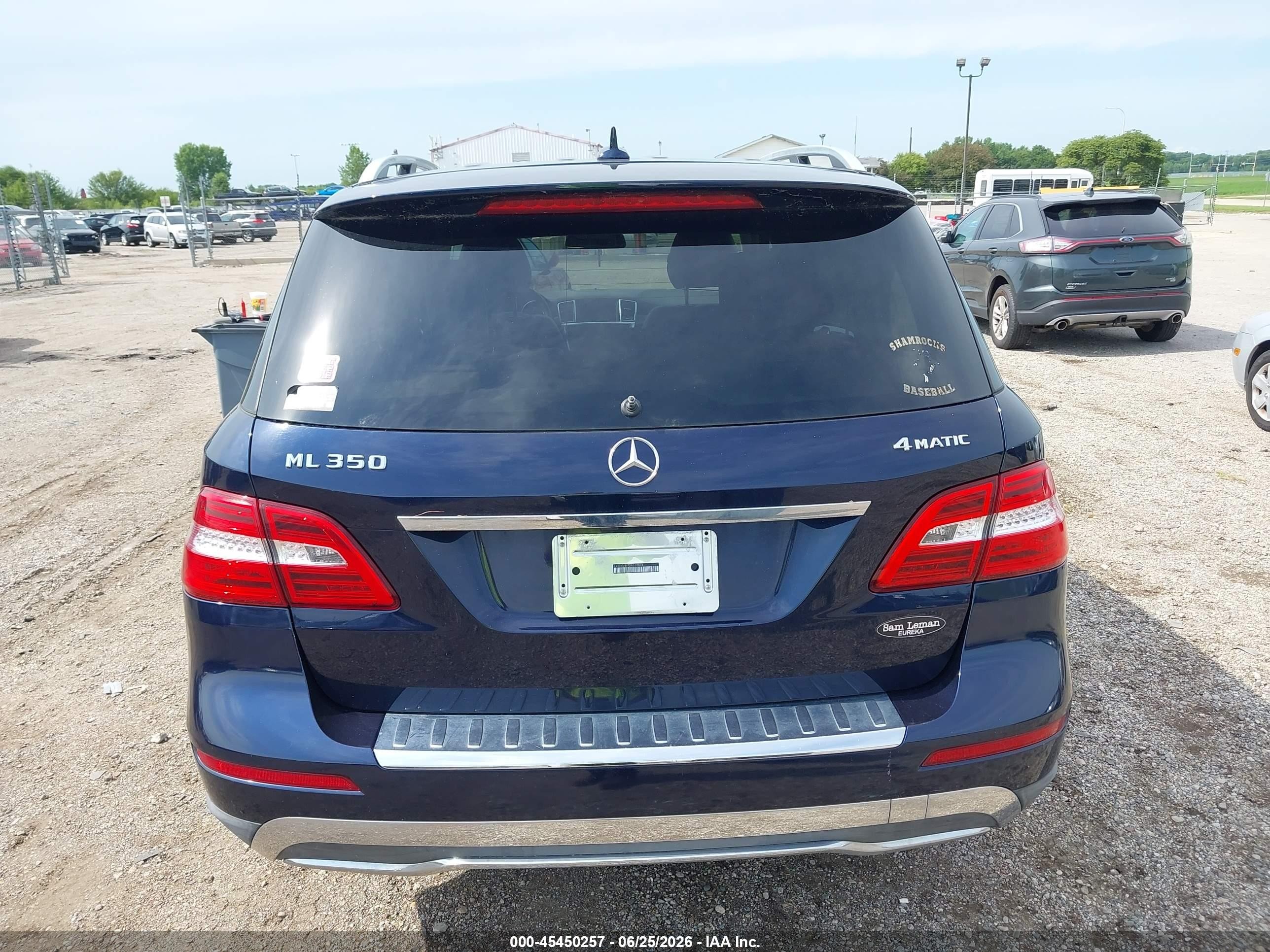 2013 Mercedes-benz Ml 350 4matic Dark Blue vin: 4JGDA5HB9DA169978