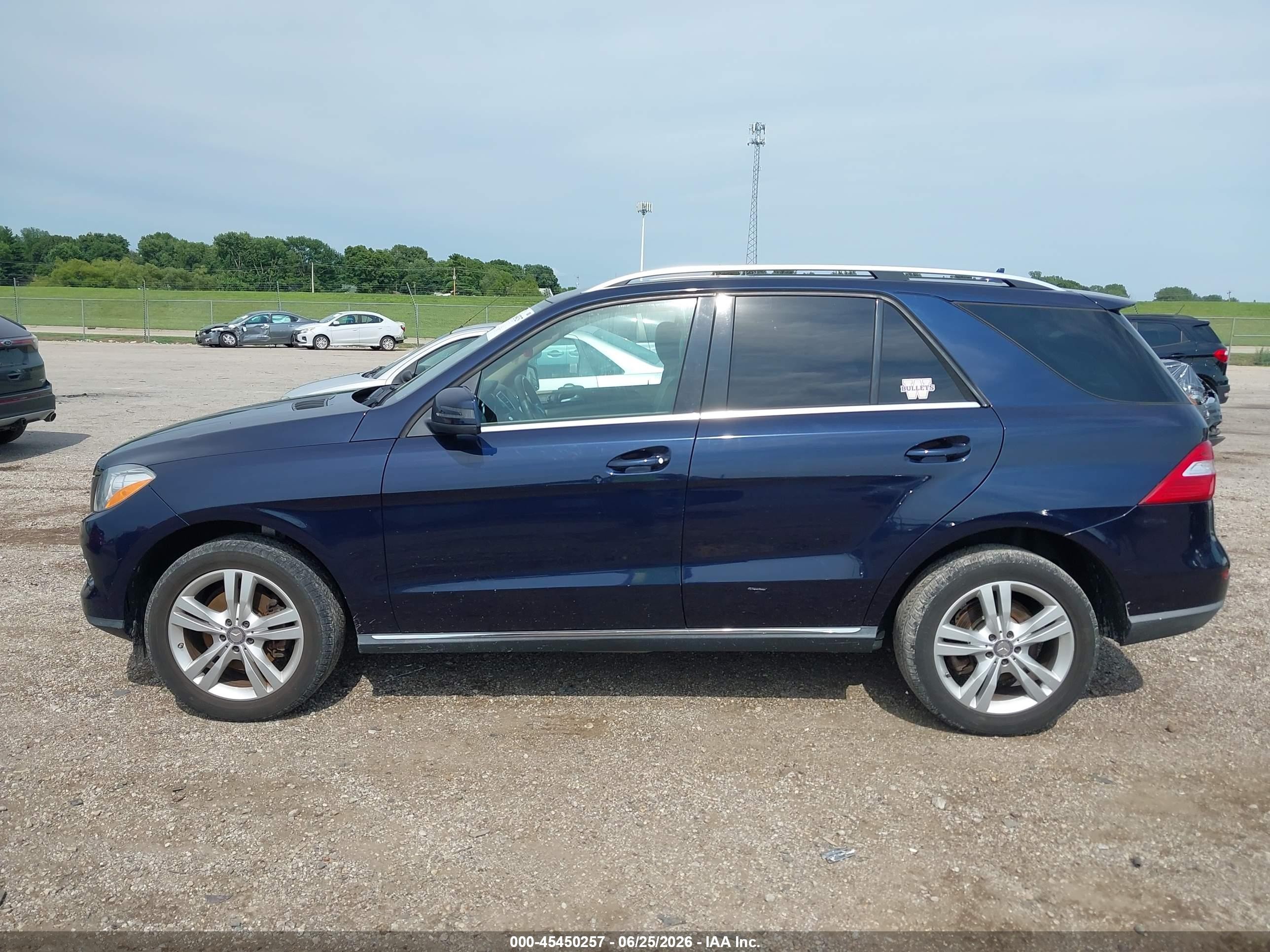 2013 Mercedes-benz Ml 350 4matic Dark Blue vin: 4JGDA5HB9DA169978