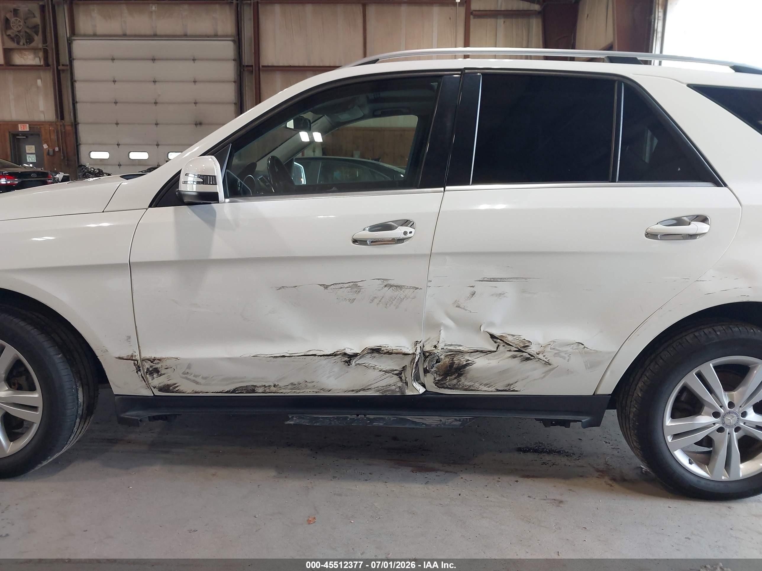 2014 Mercedes-benz Ml 350 4matic White vin: 4JGDA5HB9EA313627