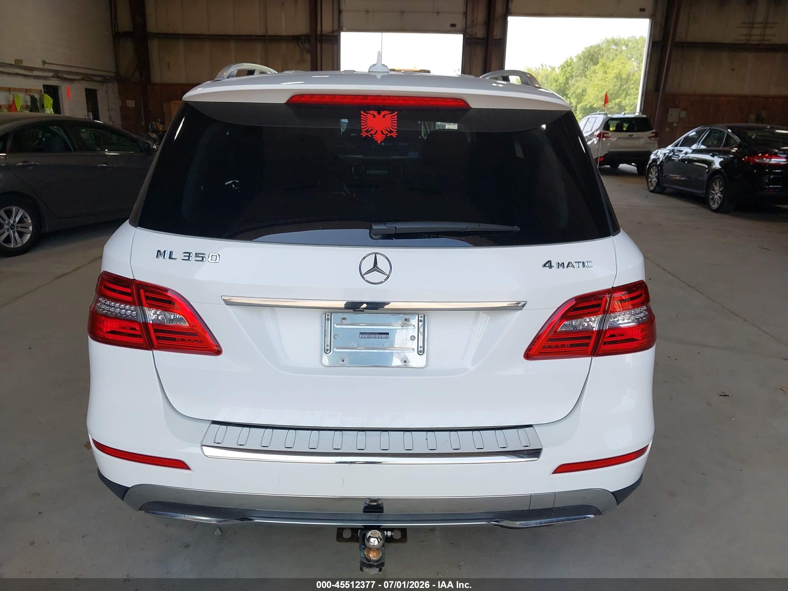 2014 Mercedes-benz Ml 350 4matic White vin: 4JGDA5HB9EA313627