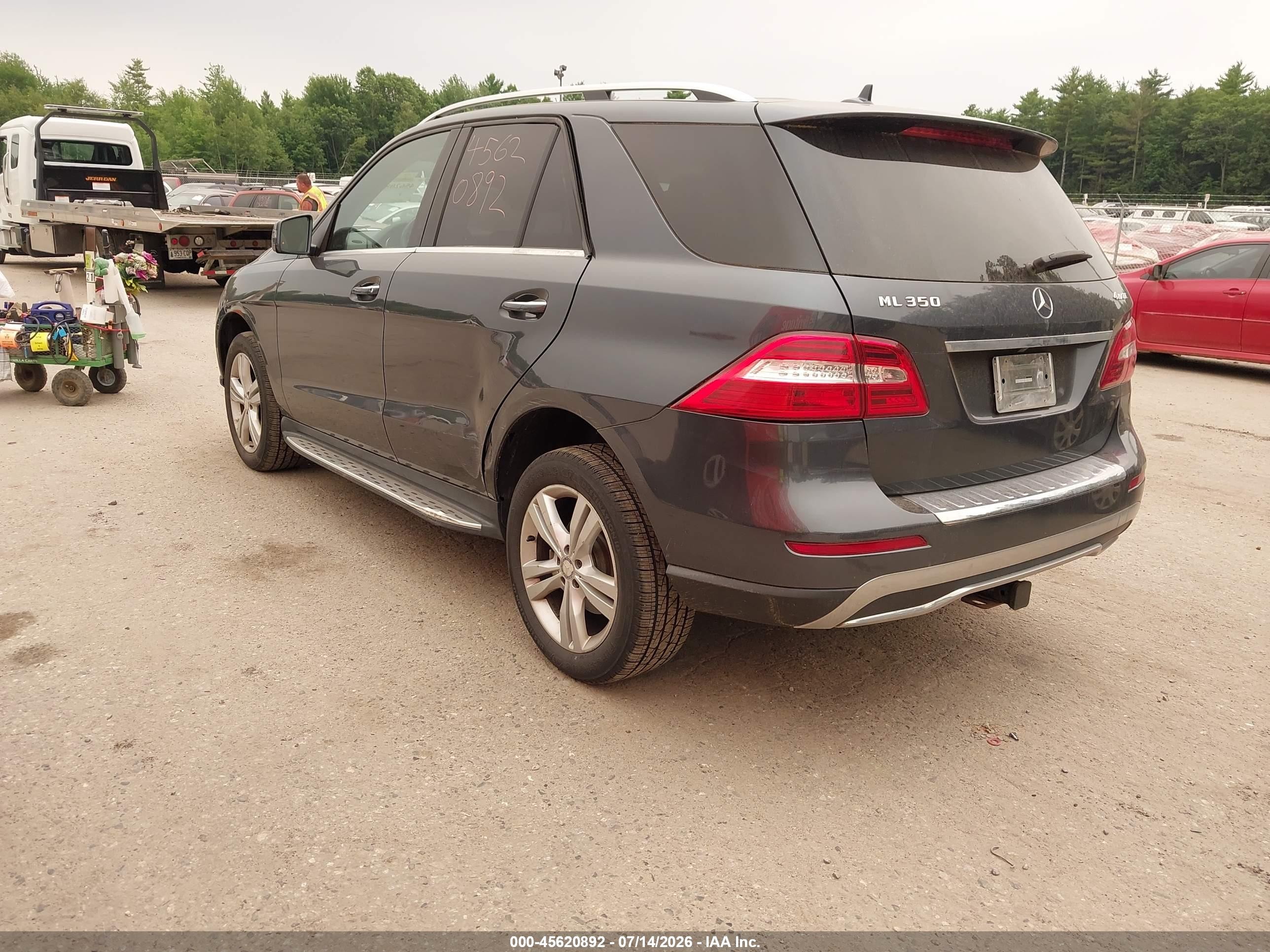 2014 Mercedes-benz Ml 350 4matic Gray vin: 4JGDA5HB9EA400542