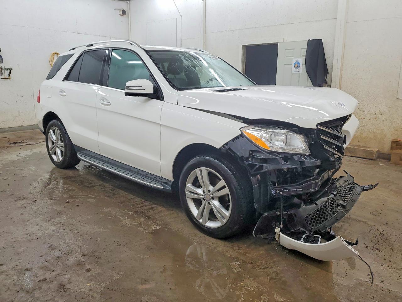 2014 Mercedes-benz Ml 350 4matic White vin: 4JGDA5HB9EA428230