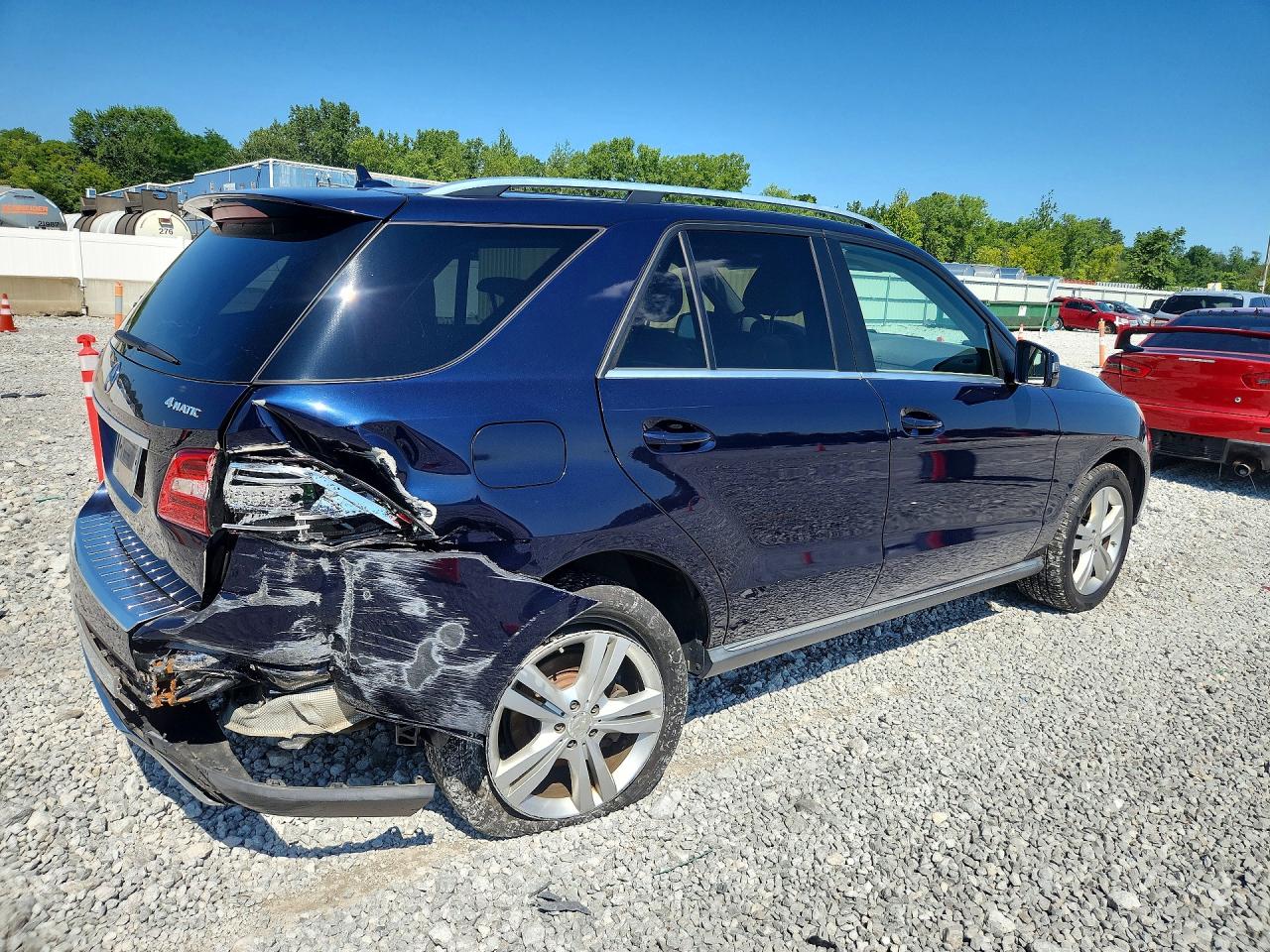 2014 Mercedes-benz Ml 350 4matic Blue vin: 4JGDA5HB9EA436568