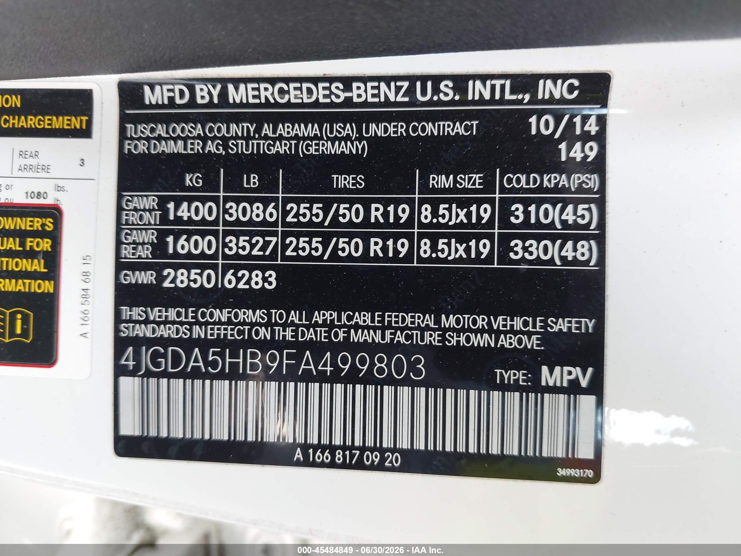 2015 Mercedes-benz Ml 350 4matic White vin: 4JGDA5HB9FA499803