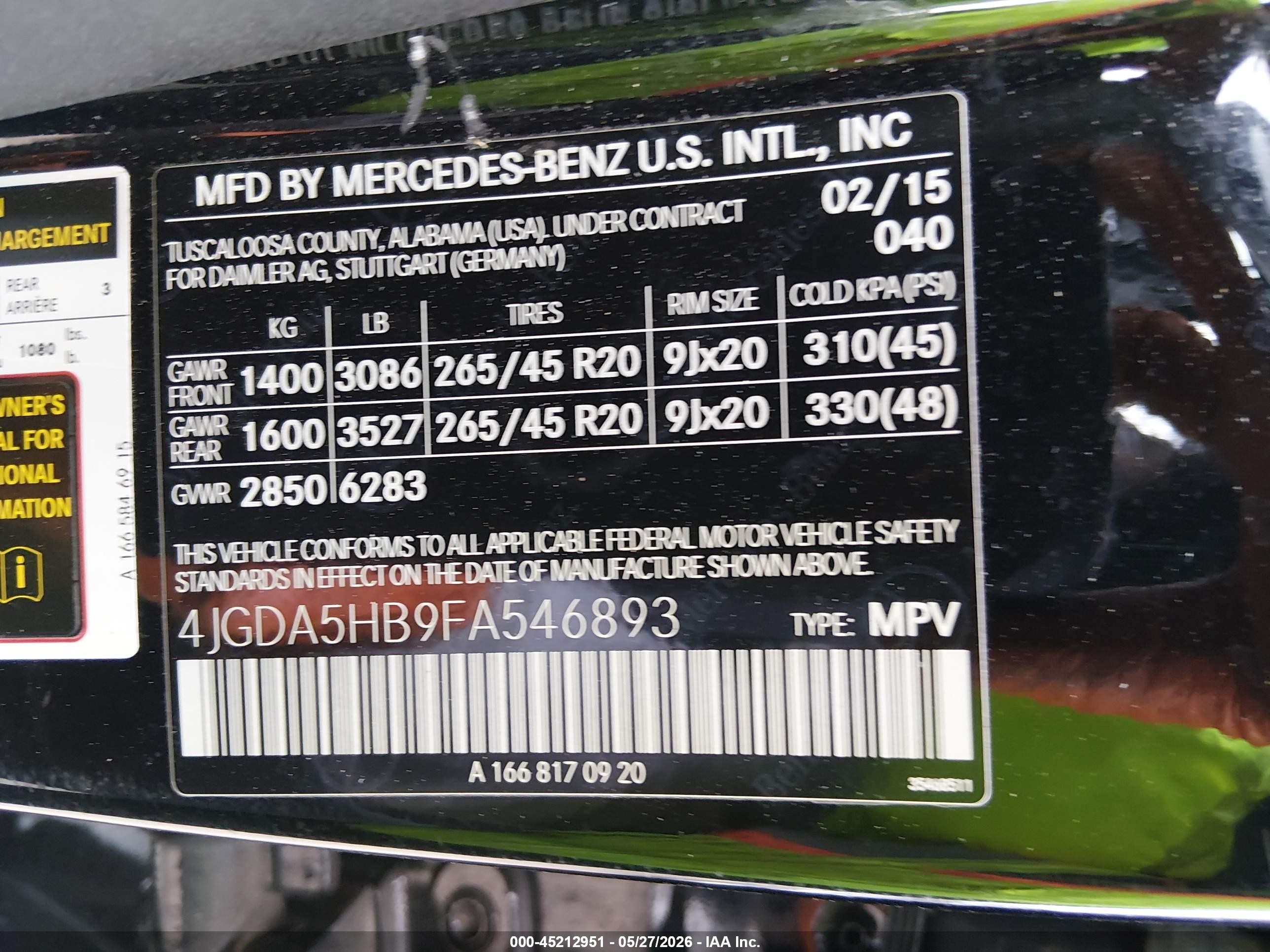 2015 Mercedes-benz Ml 350 4matic Черный vin: 4JGDA5HB9FA546893