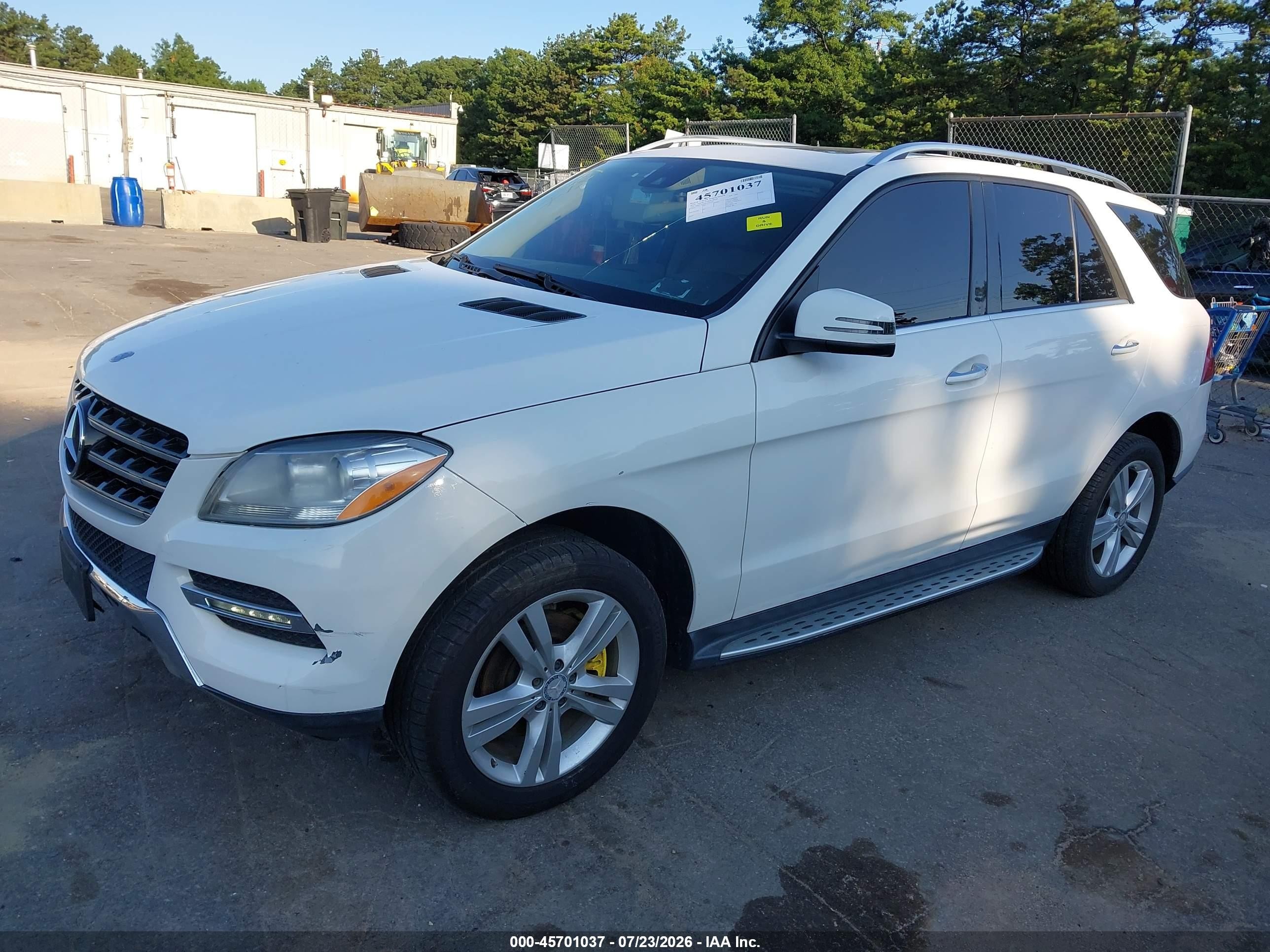 2015 Mercedes-benz Ml 350 4matic White vin: 4JGDA5HB9FA547266