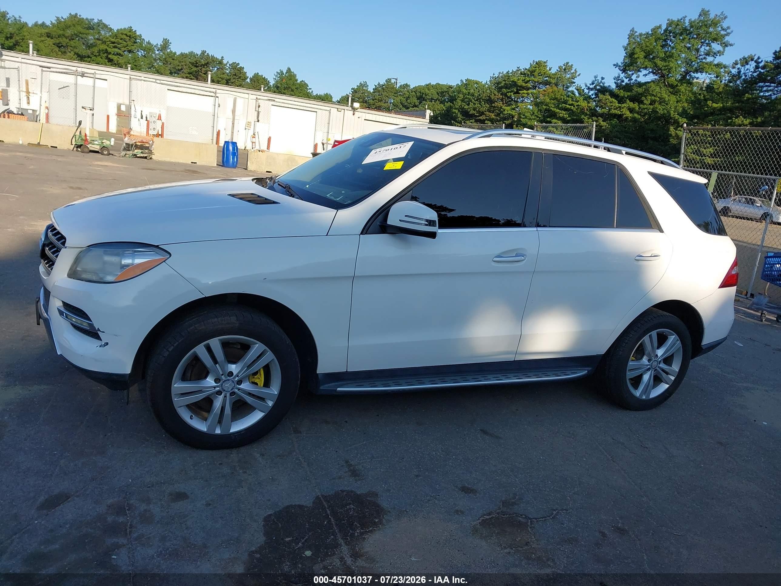 2015 Mercedes-benz Ml 350 4matic White vin: 4JGDA5HB9FA547266
