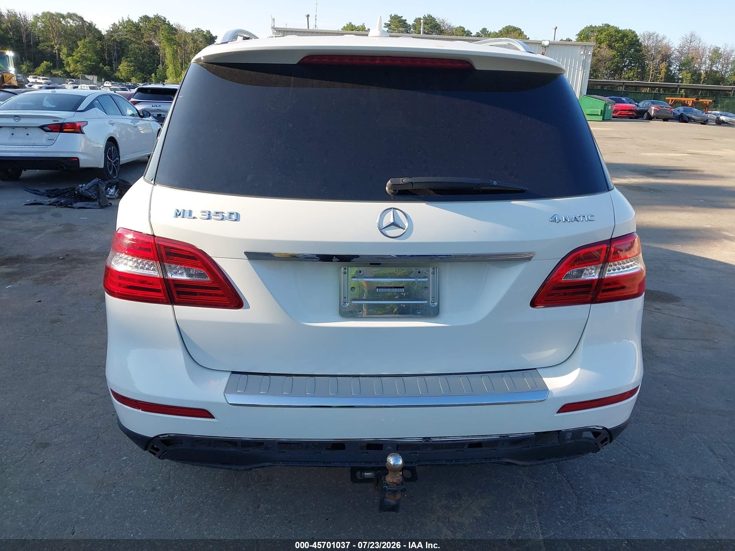 2015 Mercedes-benz Ml 350 4matic White vin: 4JGDA5HB9FA547266