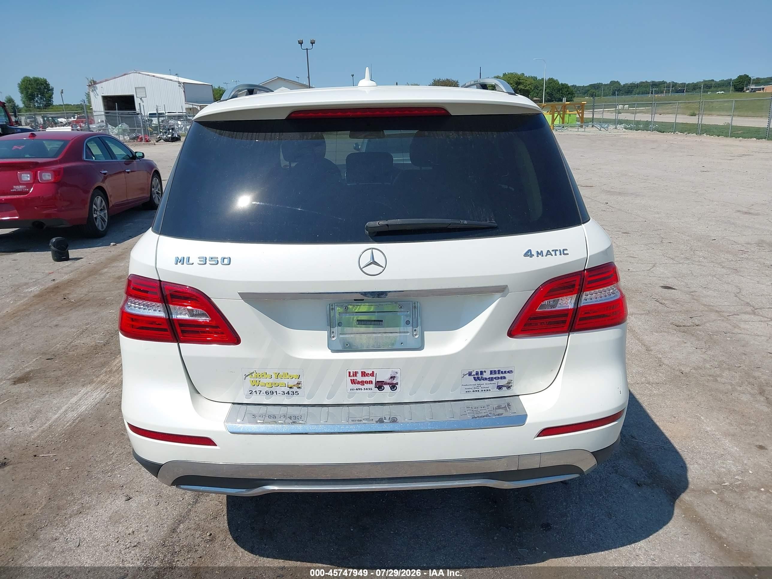 2012 Mercedes-benz Ml 350 4matic White vin: 4JGDA5HBXCA012913