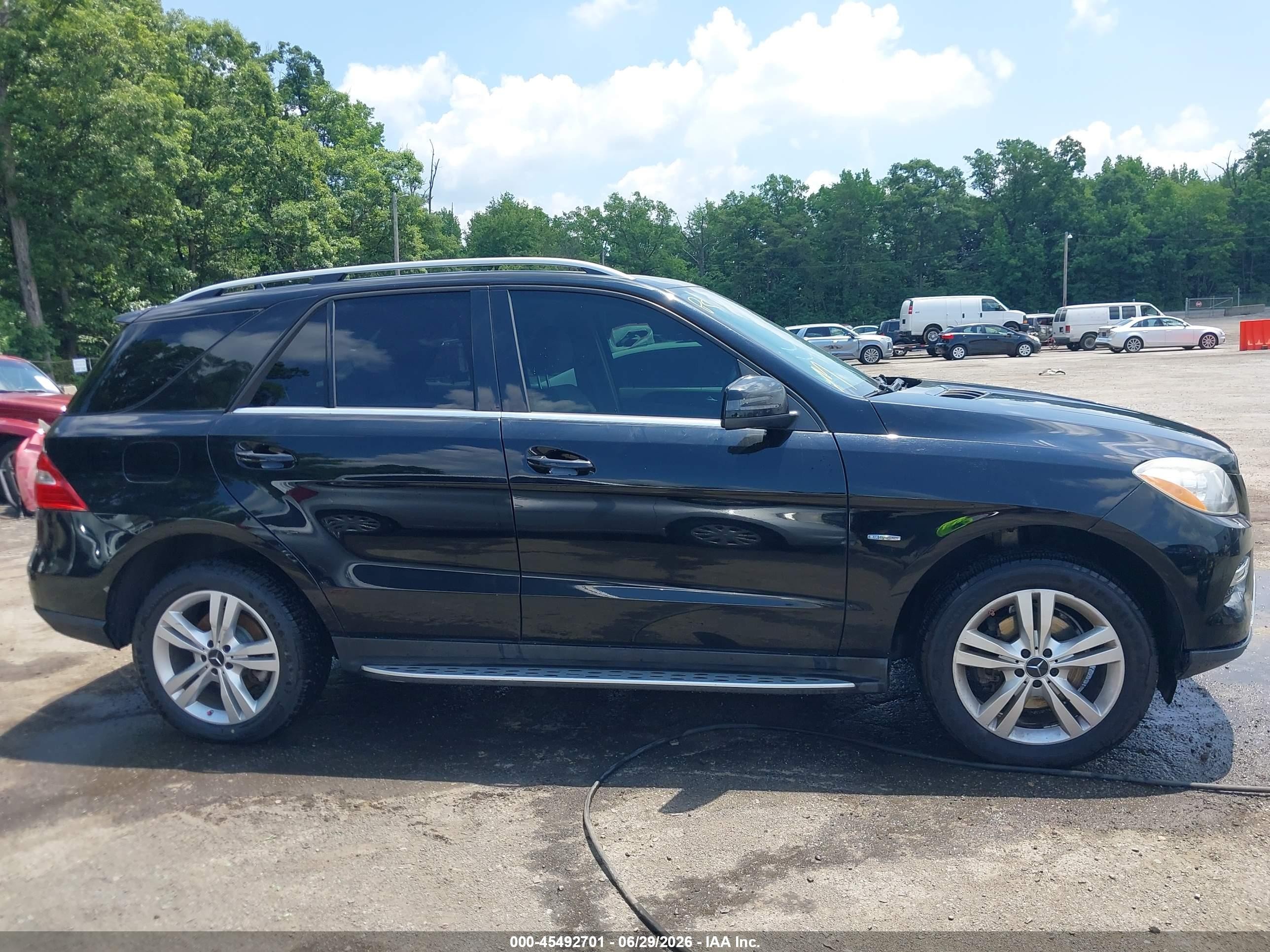 2012 Mercedes-benz Ml 350 4matic Black vin: 4JGDA5HBXCA019327