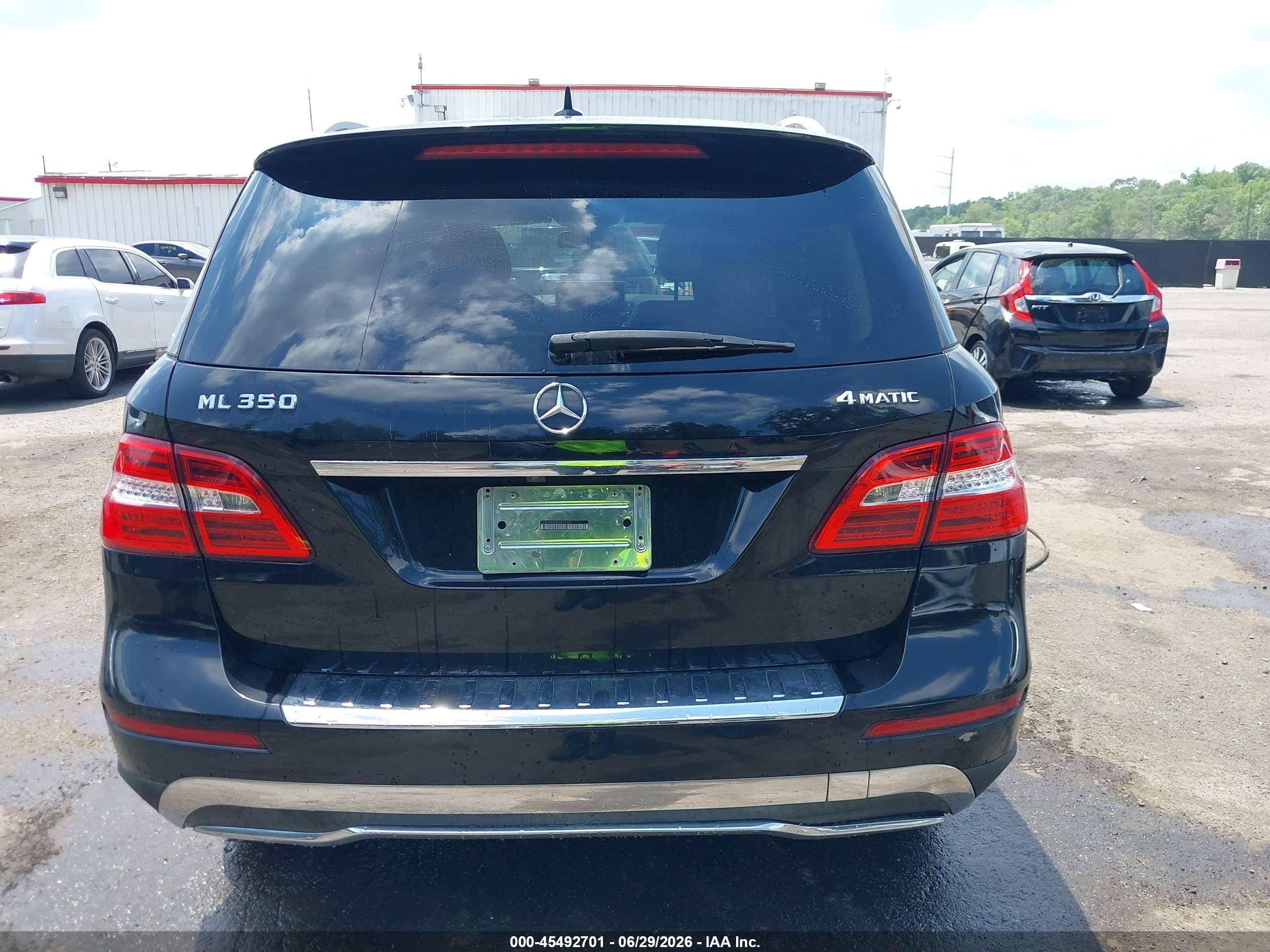 2012 Mercedes-benz Ml 350 4matic Black vin: 4JGDA5HBXCA019327