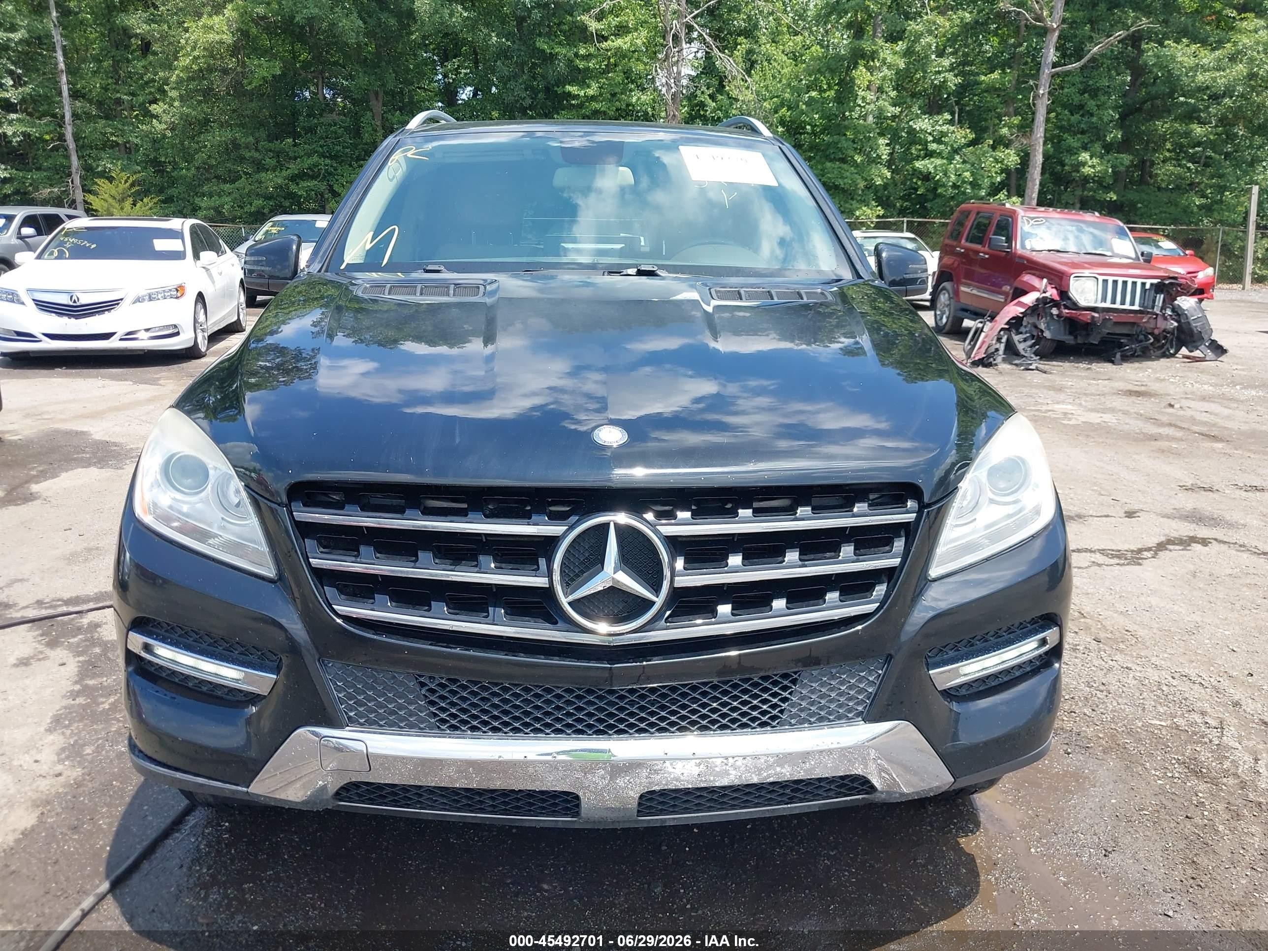 2012 Mercedes-benz Ml 350 4matic Black vin: 4JGDA5HBXCA019327