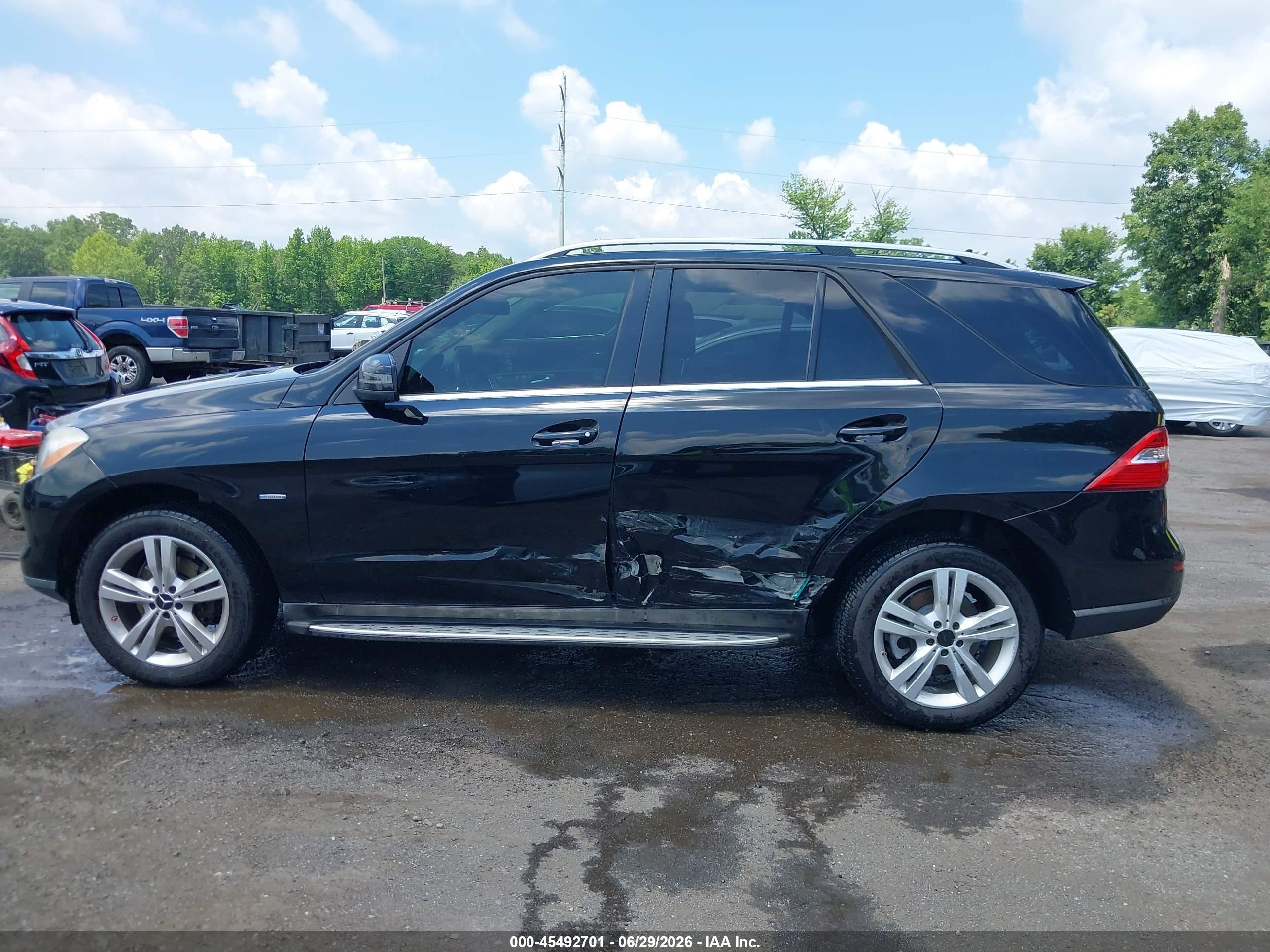 2012 Mercedes-benz Ml 350 4matic Black vin: 4JGDA5HBXCA019327