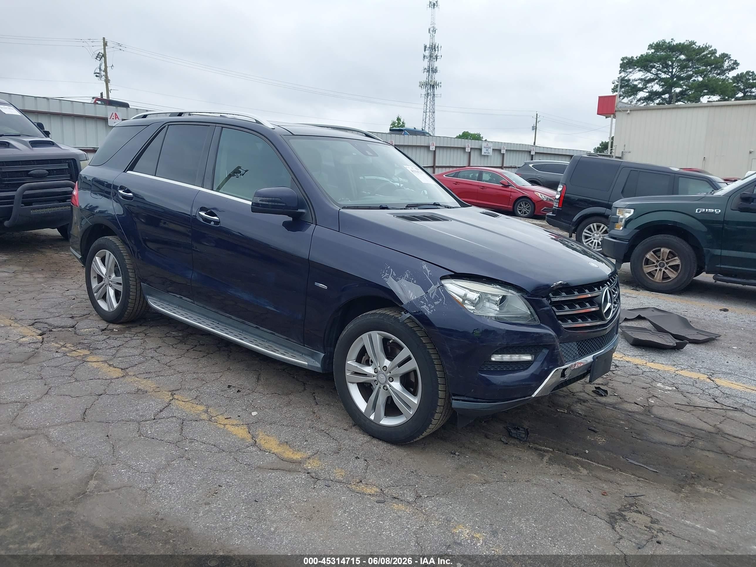 2012 Mercedes-benz Ml 350 4matic Dark Blue vin: 4JGDA5HBXCA024477