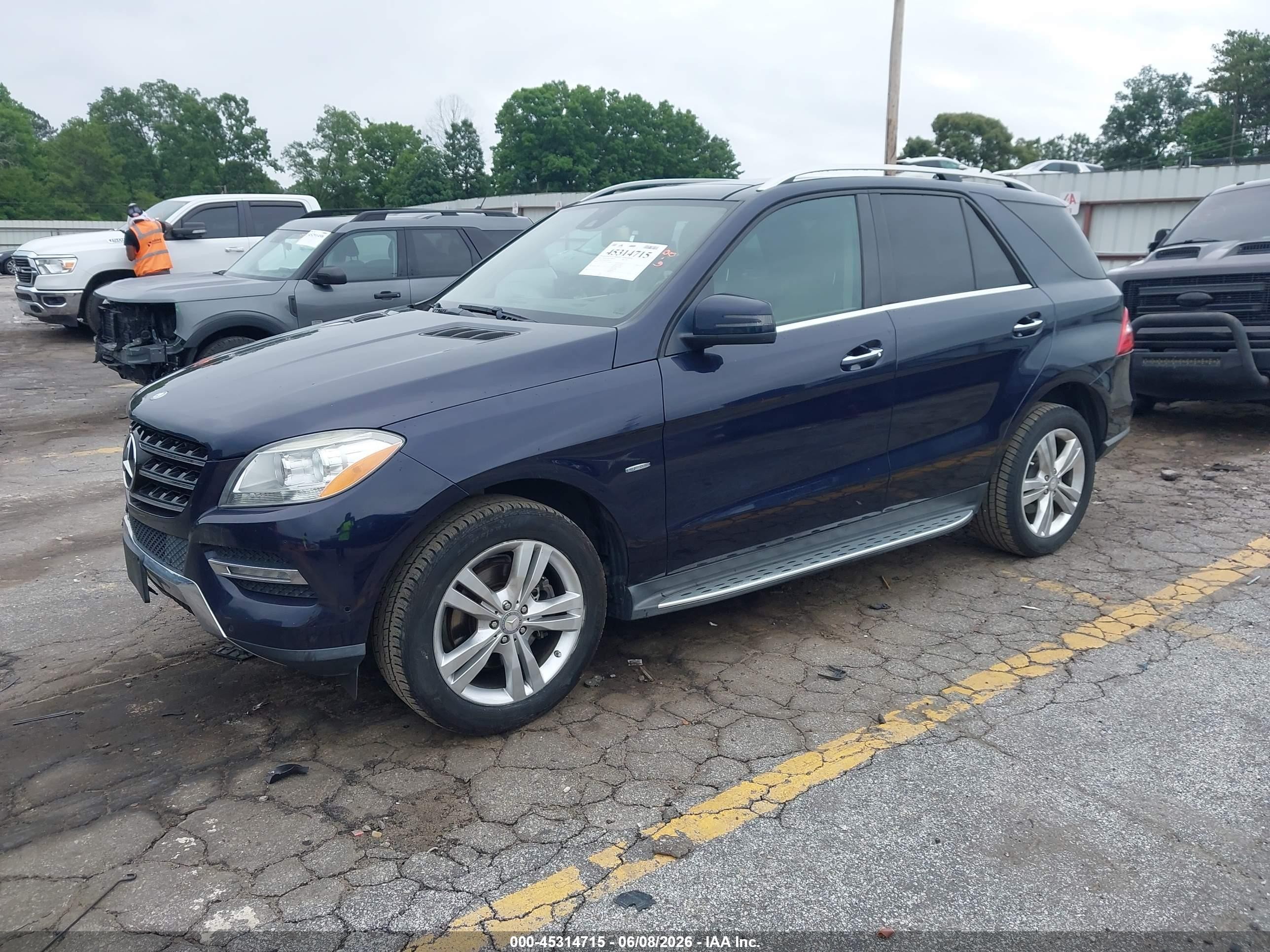 2012 Mercedes-benz Ml 350 4matic Dark Blue vin: 4JGDA5HBXCA024477