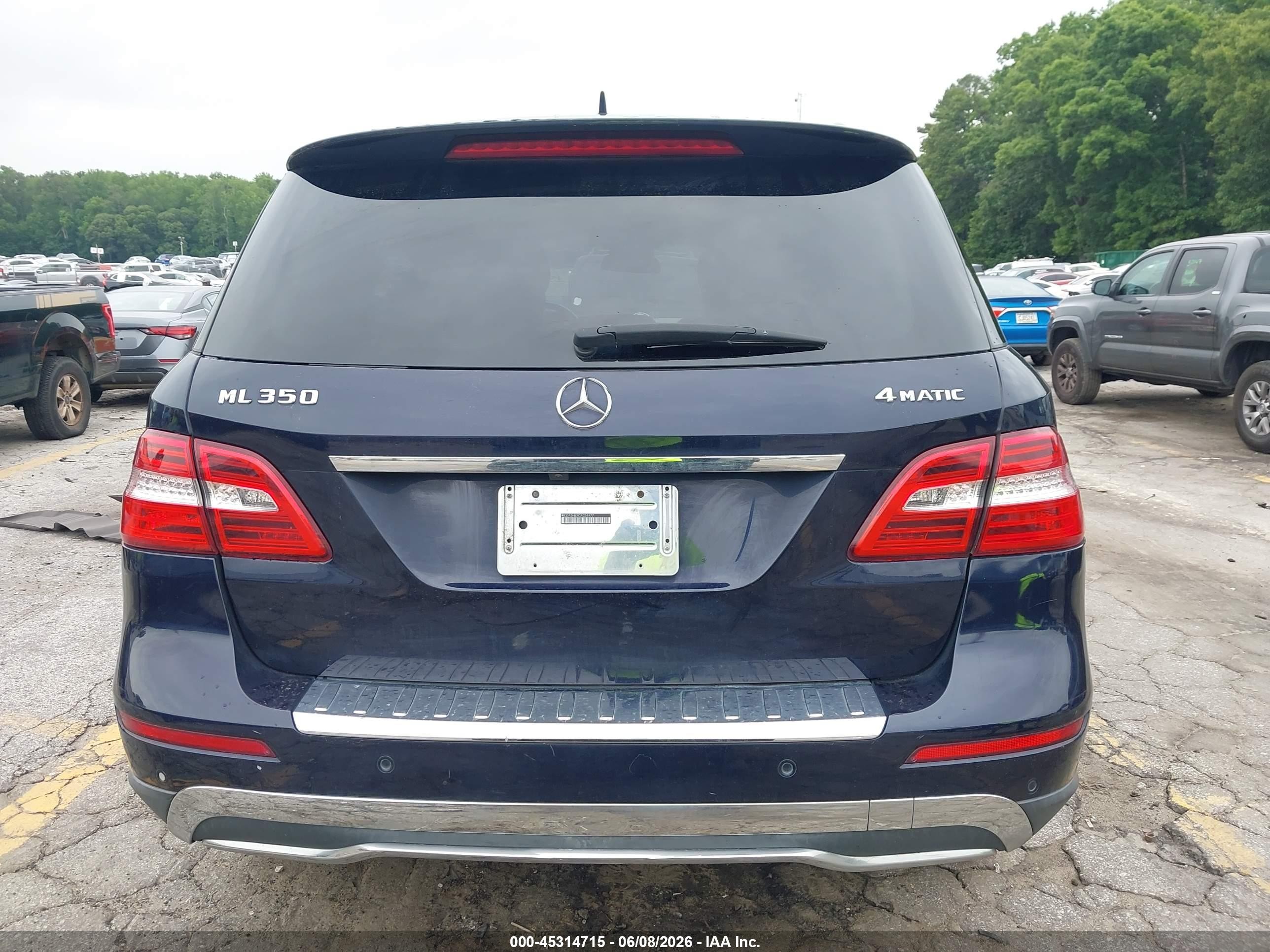 2012 Mercedes-benz Ml 350 4matic Dark Blue vin: 4JGDA5HBXCA024477