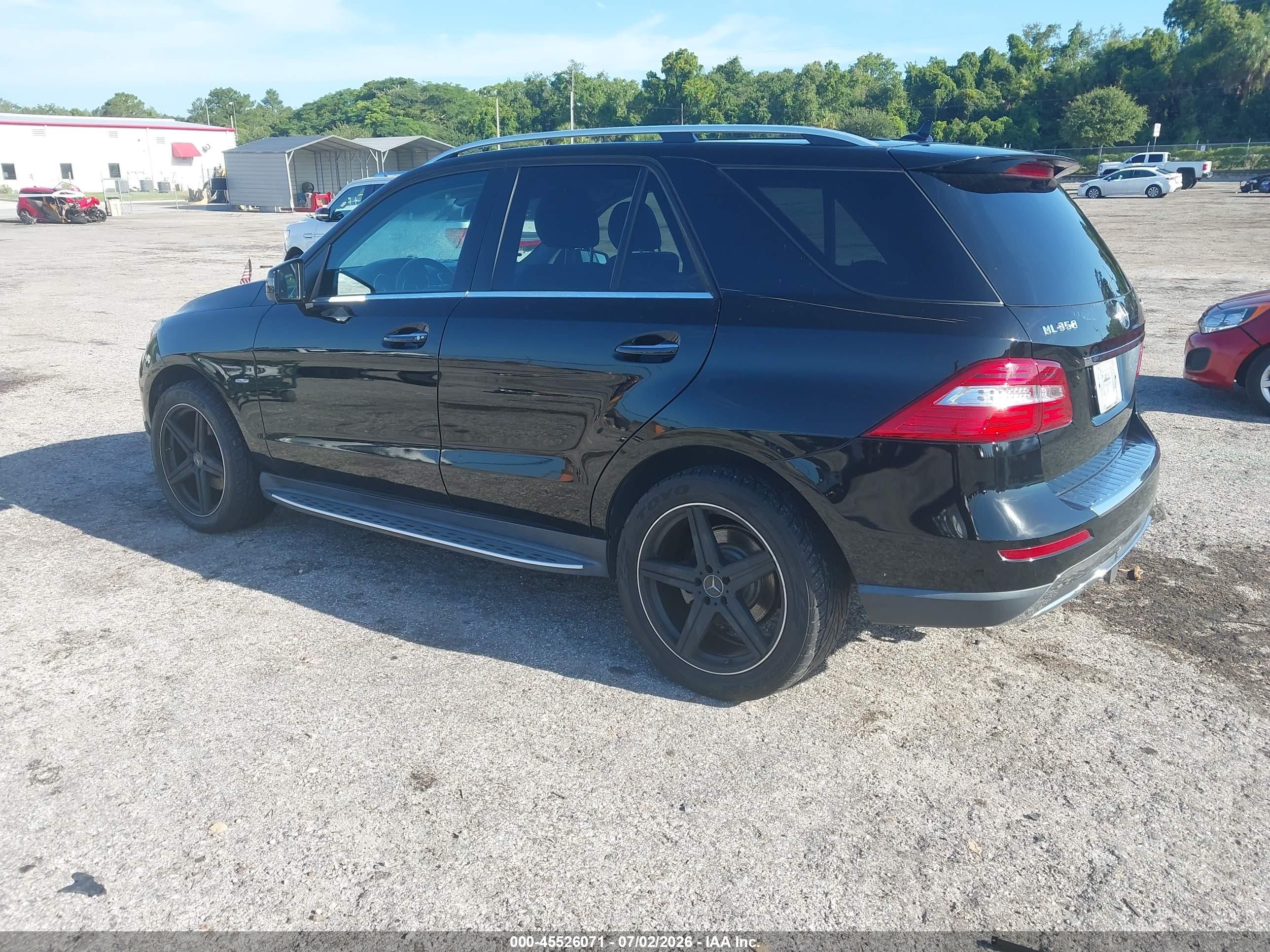 2012 Mercedes-benz Ml 350 4matic Black vin: 4JGDA5HBXCA038606