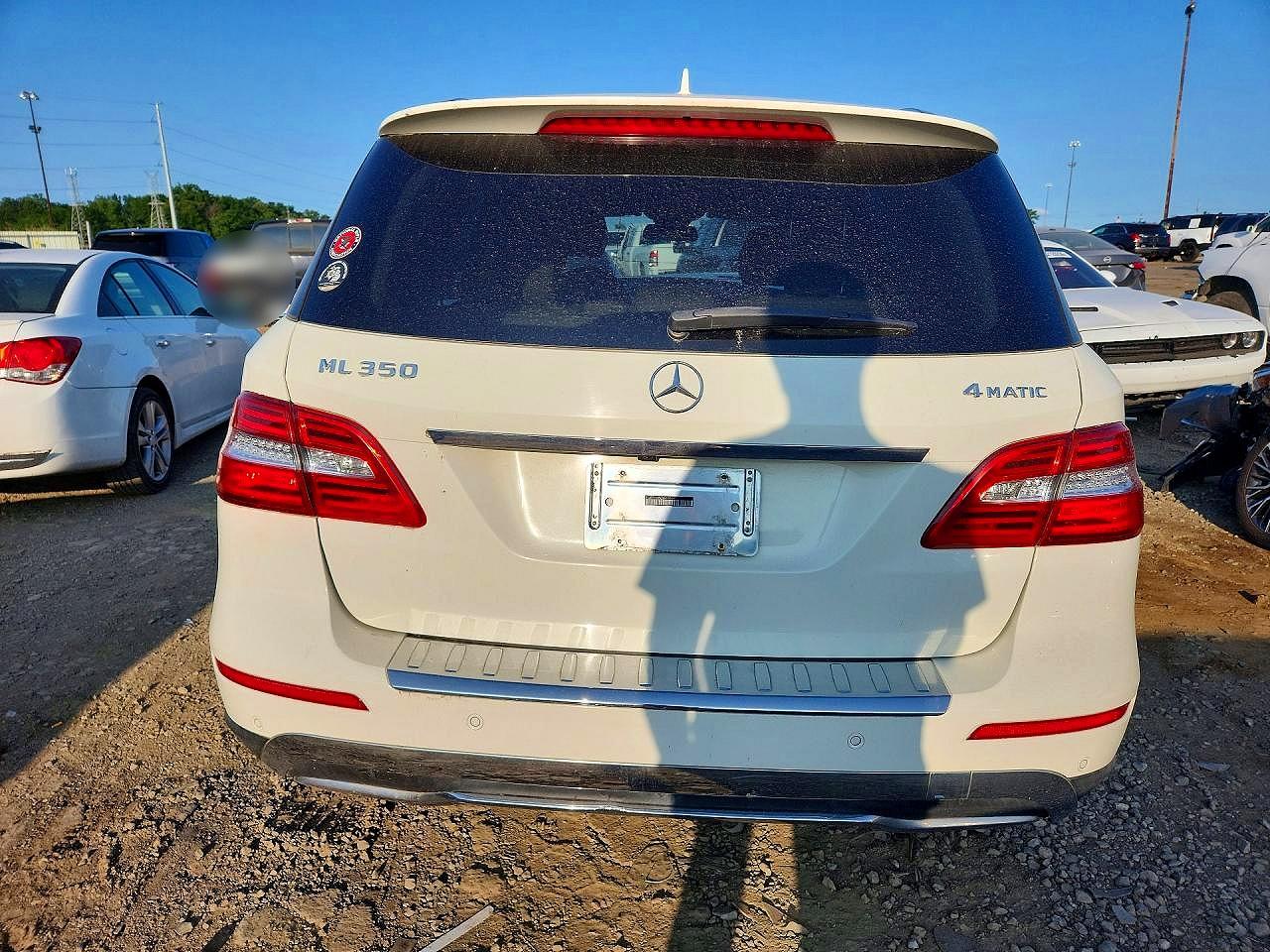 2013 Mercedes-benz Ml 350 4matic White vin: 4JGDA5HBXDA106002