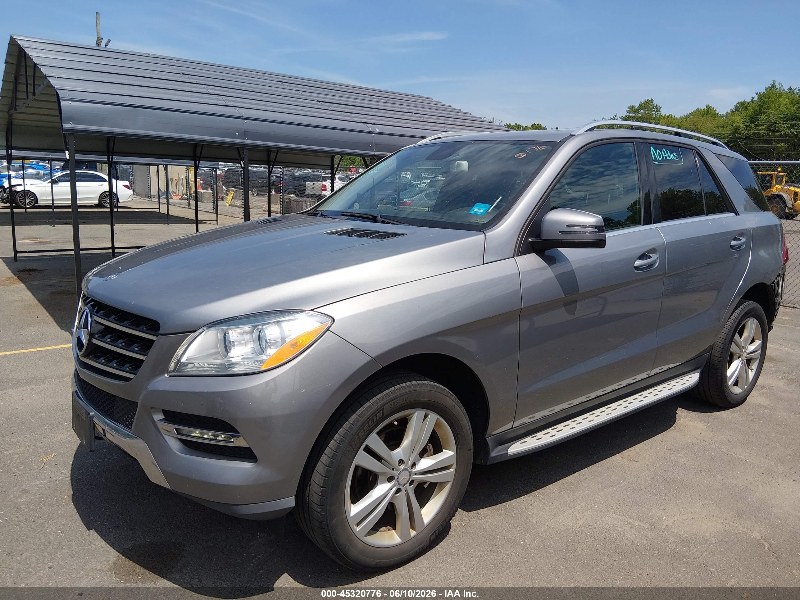 2013 Mercedes-benz Ml 350 4matic Gray vin: 4JGDA5HBXDA200347